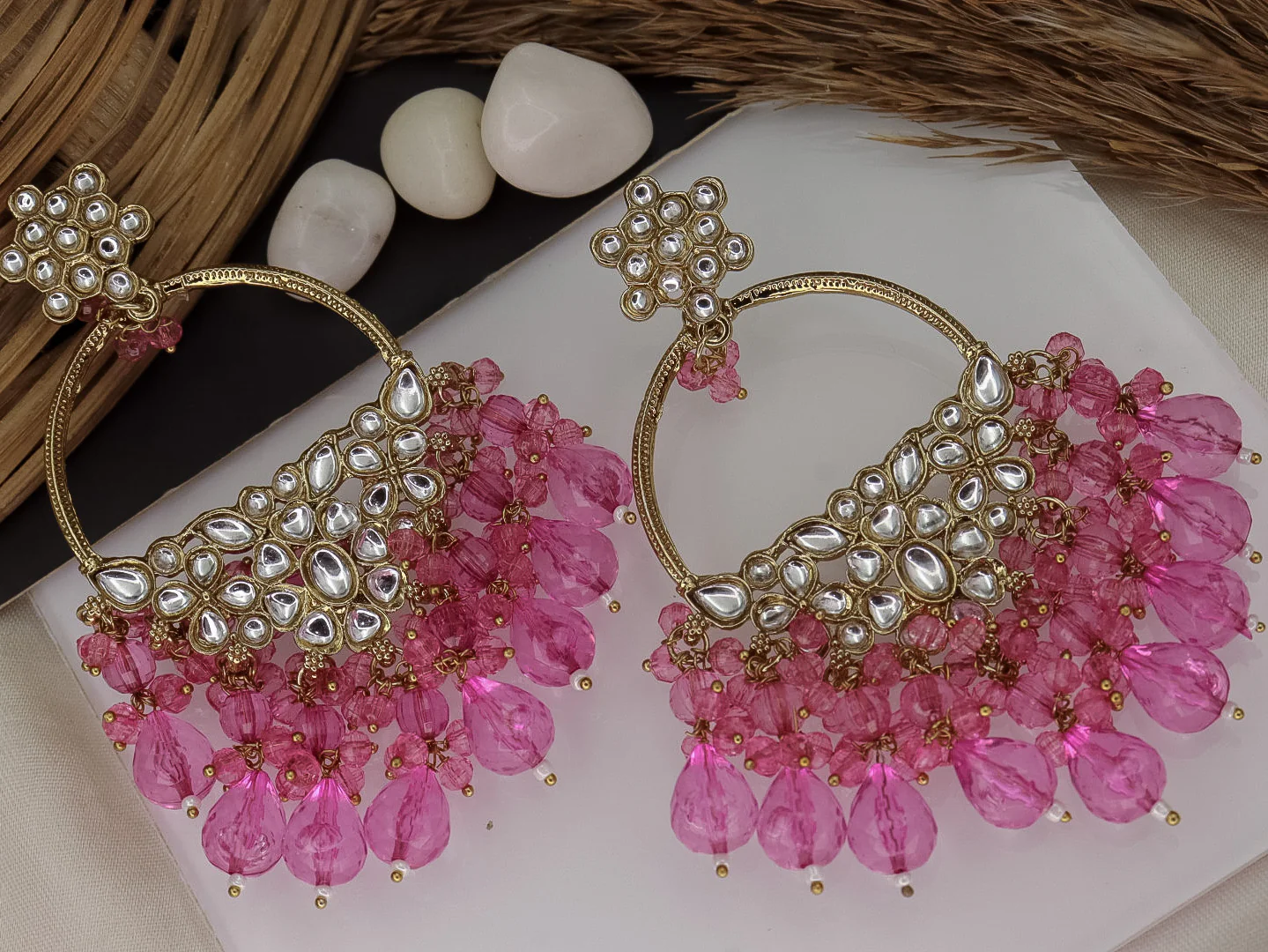 Anokhi Kundan Chandbali with Crystal Beads - Image 5
