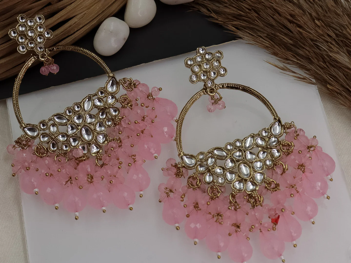 Anokhi Kundan Chandbali with Crystal Beads - Image 7
