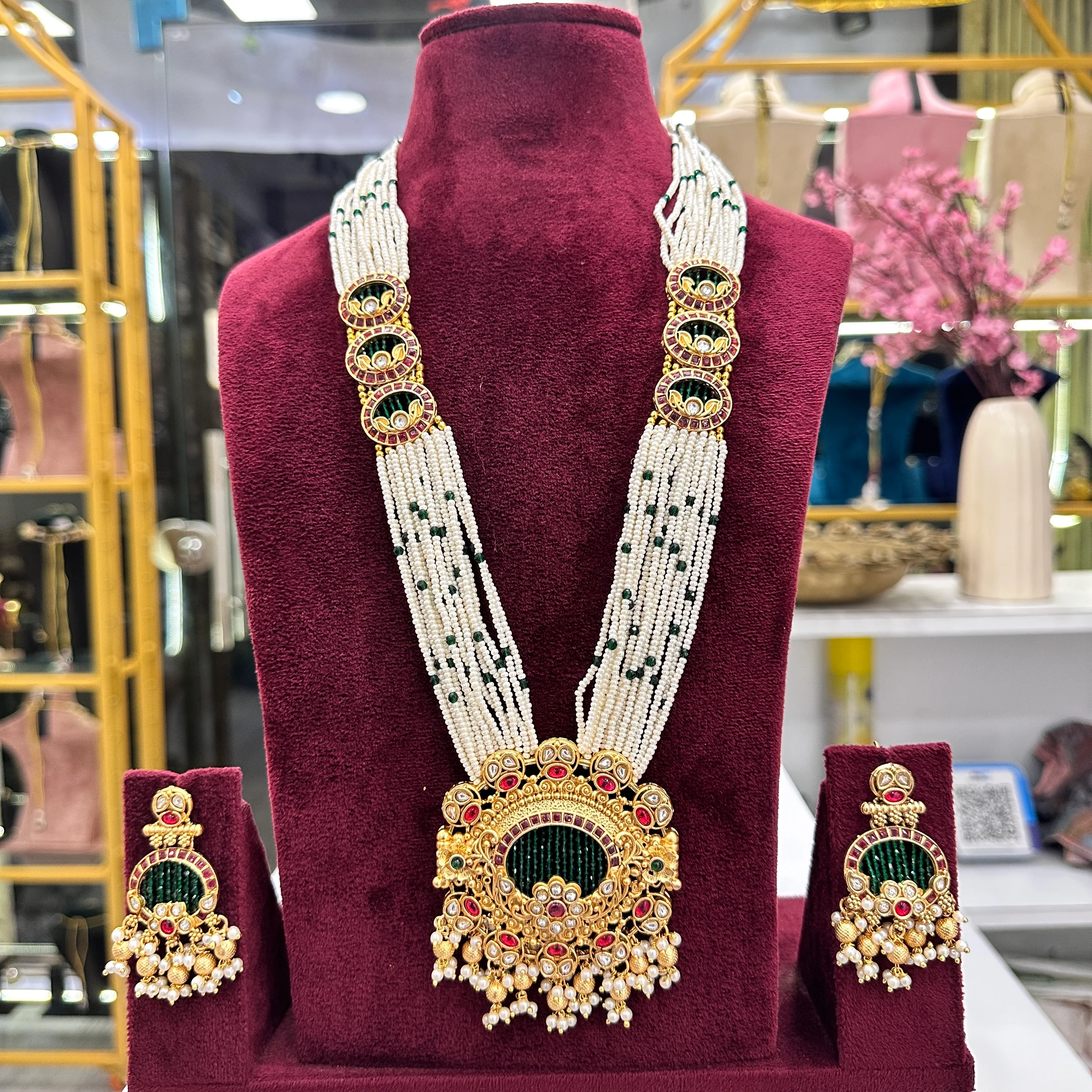 Ashwini Heavy Long Rajwadi Necklace - Image 2