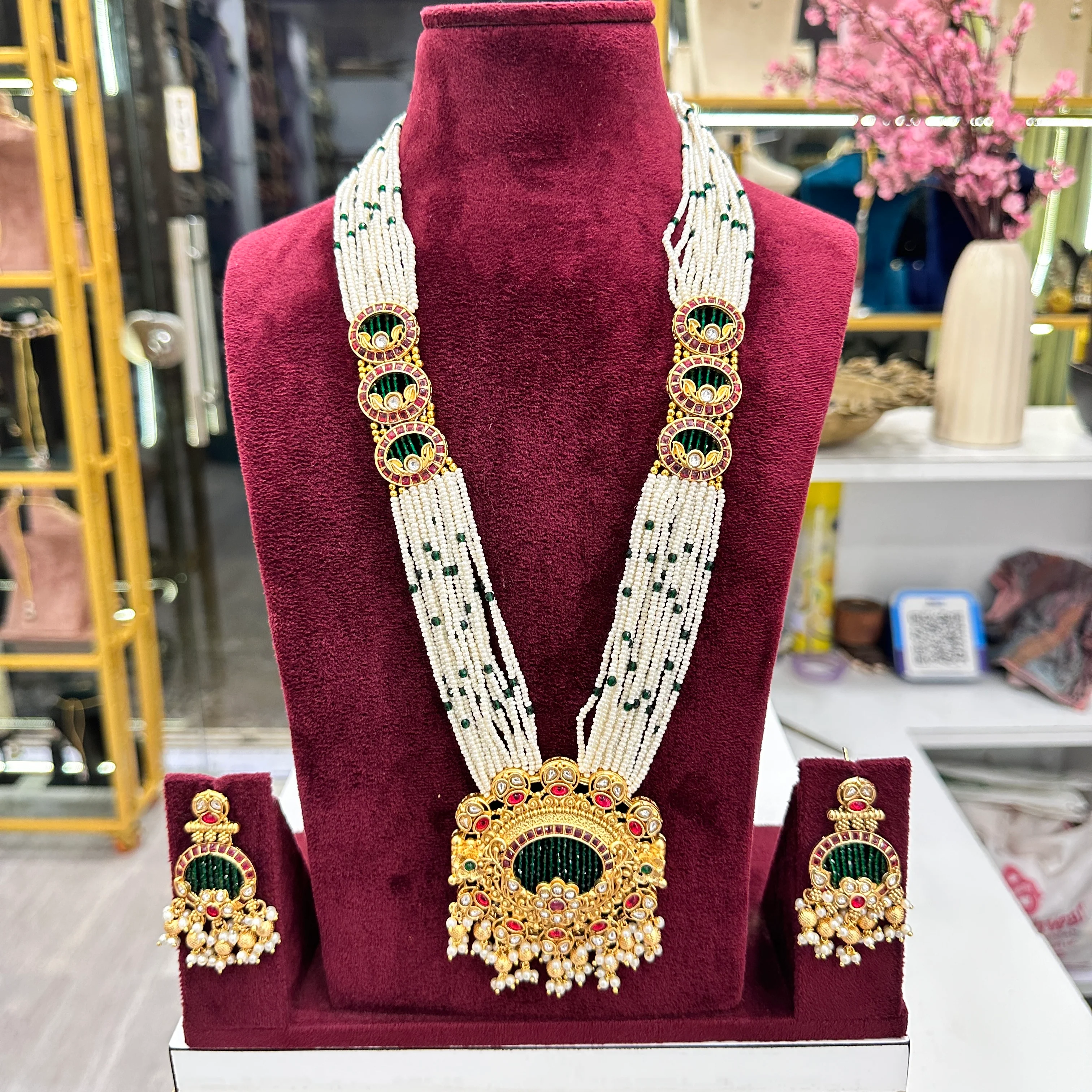 Ashwini Heavy Long Rajwadi Necklace - Image 3