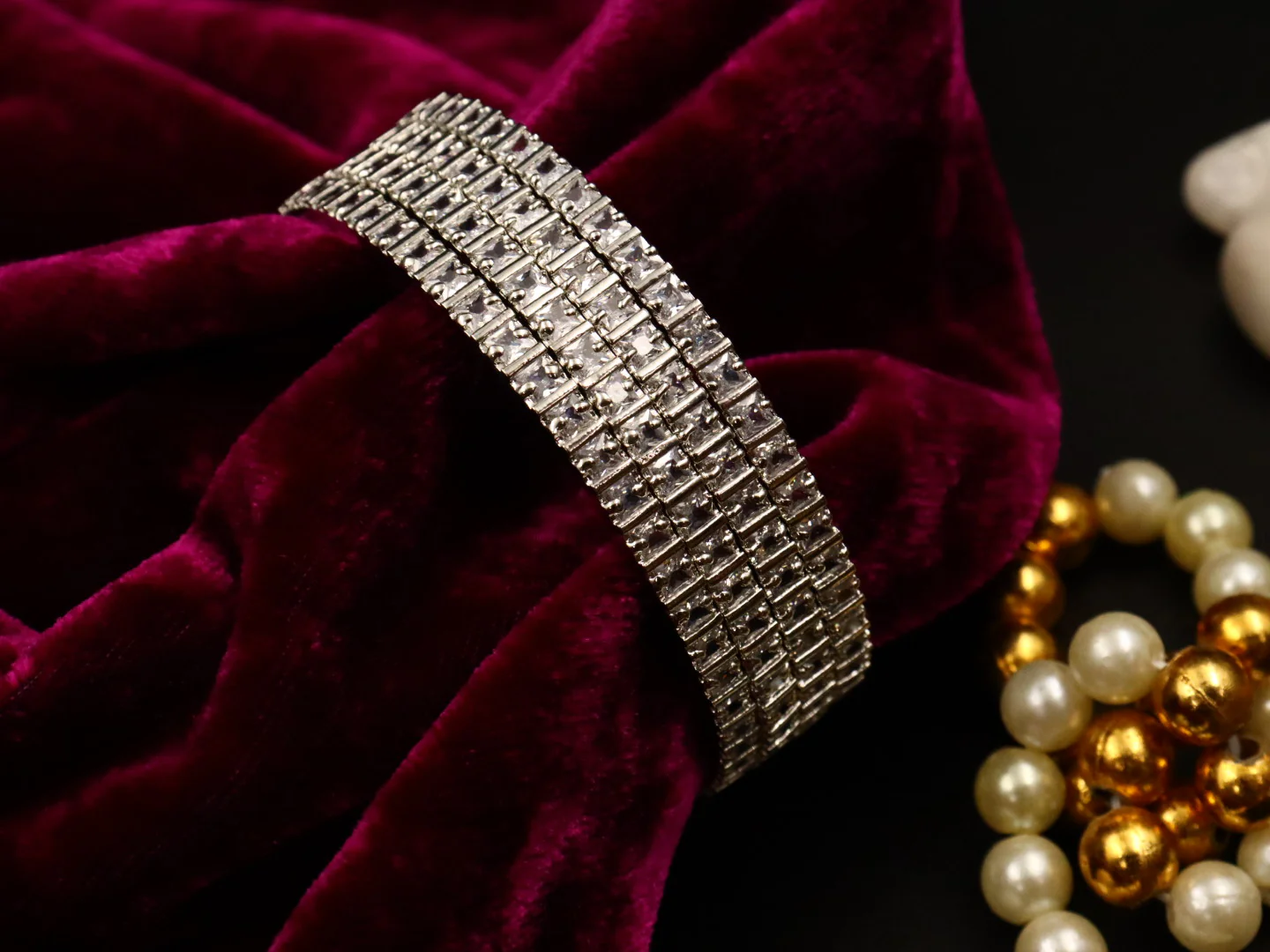 Begum American Diamond Bangles (4 Bangles) - Image 3