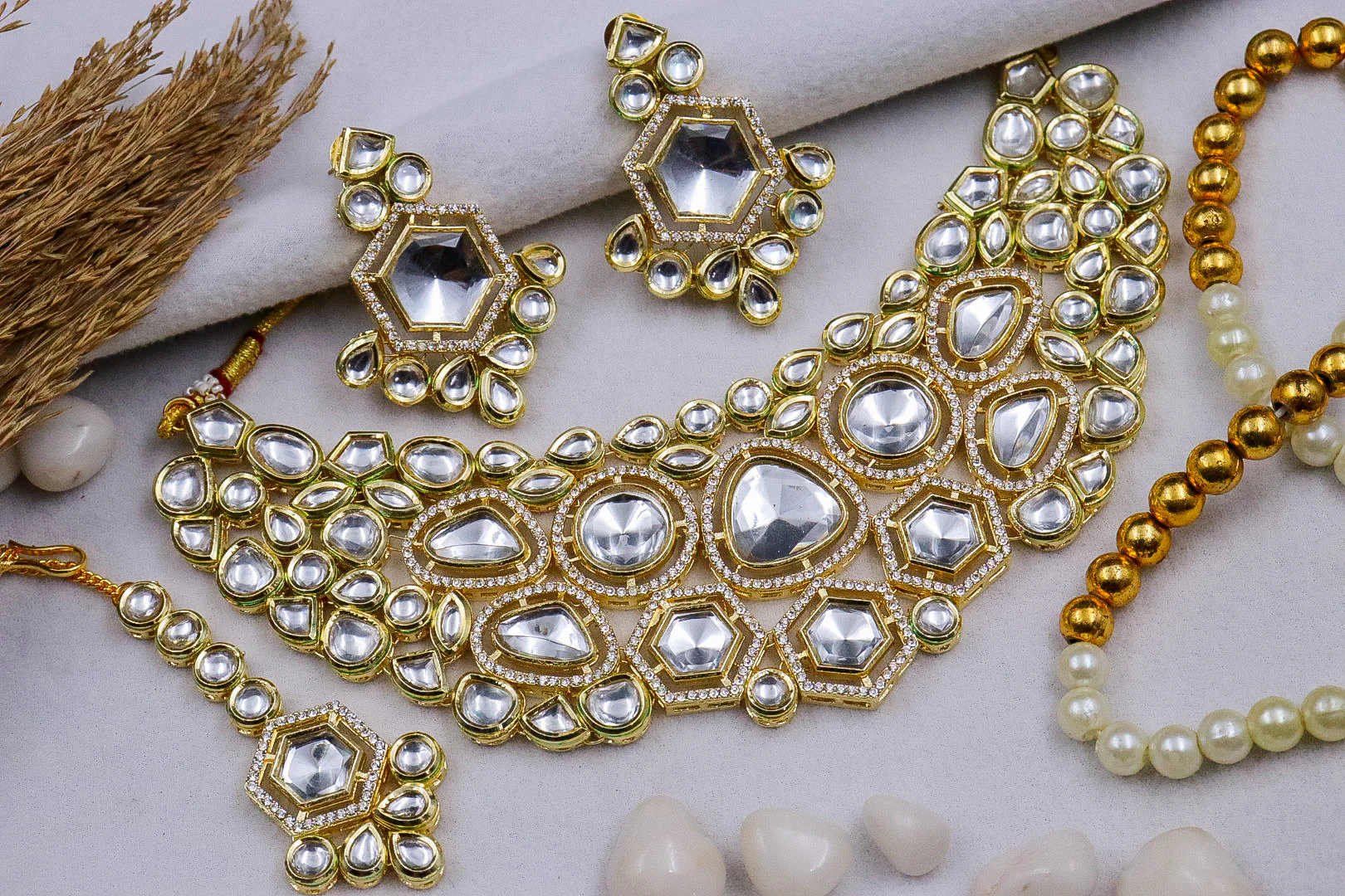 Charvi Premium Kundan Choker Set - Image 2