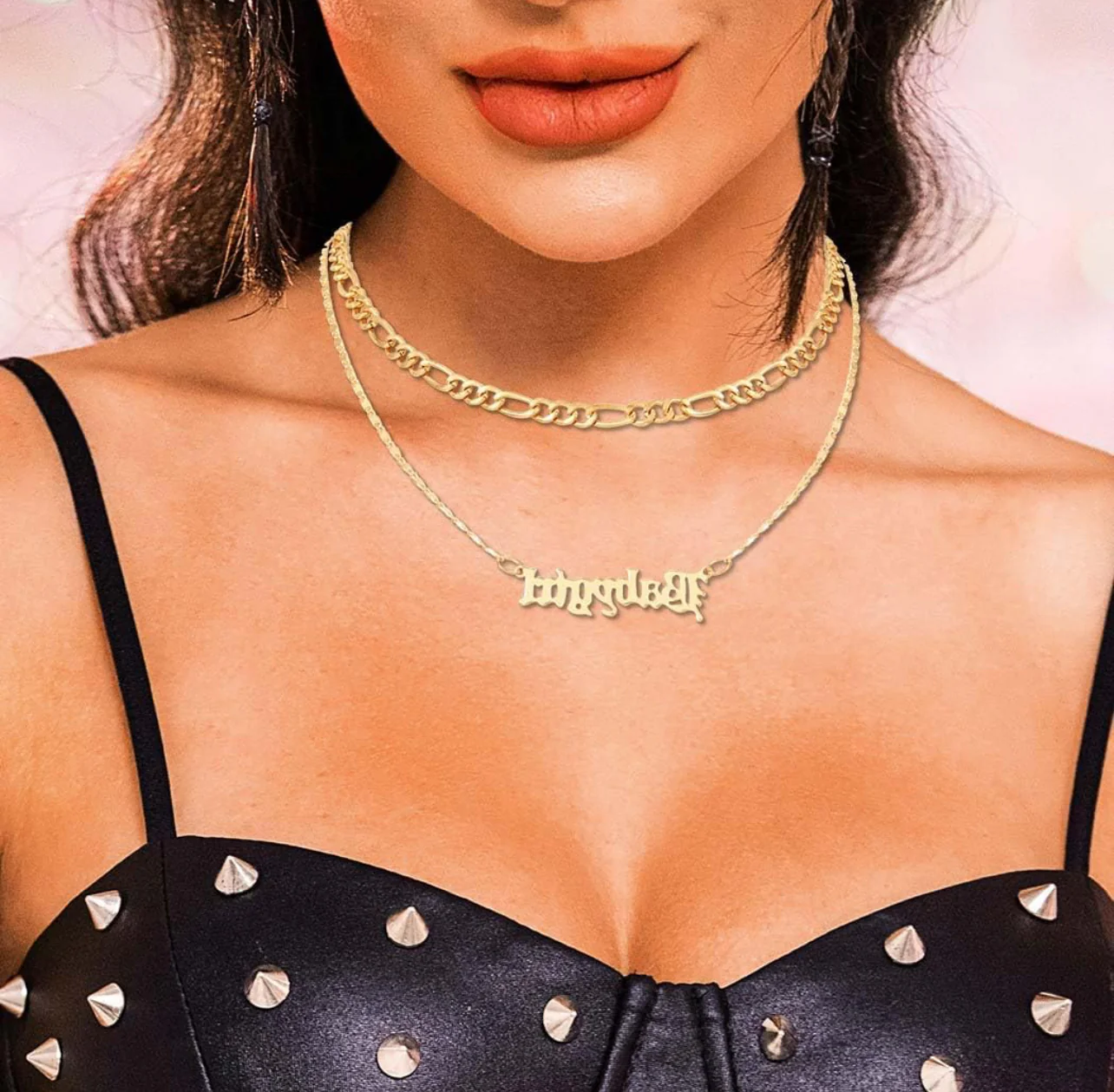 Baby girl Stainless Steel Double Chain Necklace - Image 2