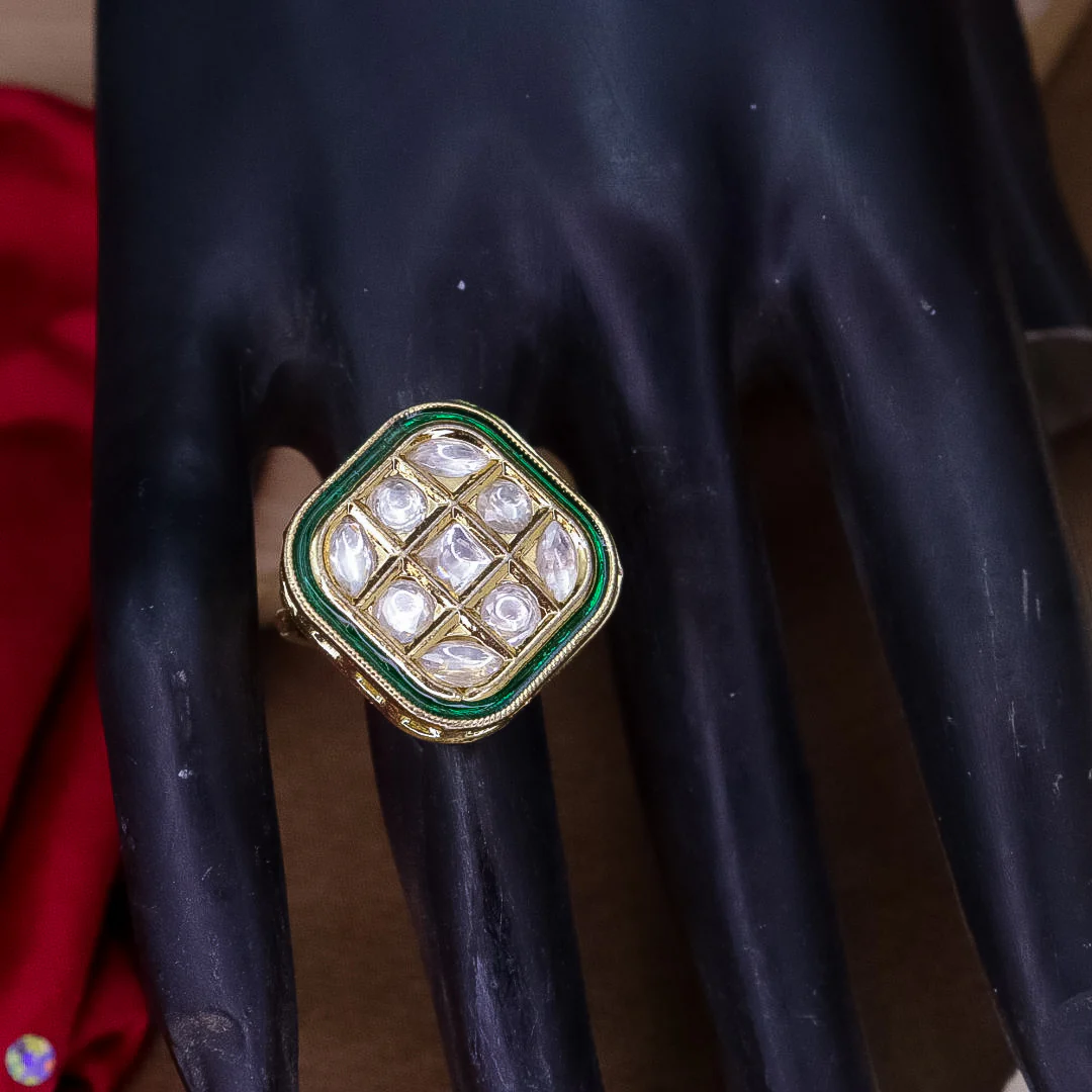 Pachi Kundan Ring