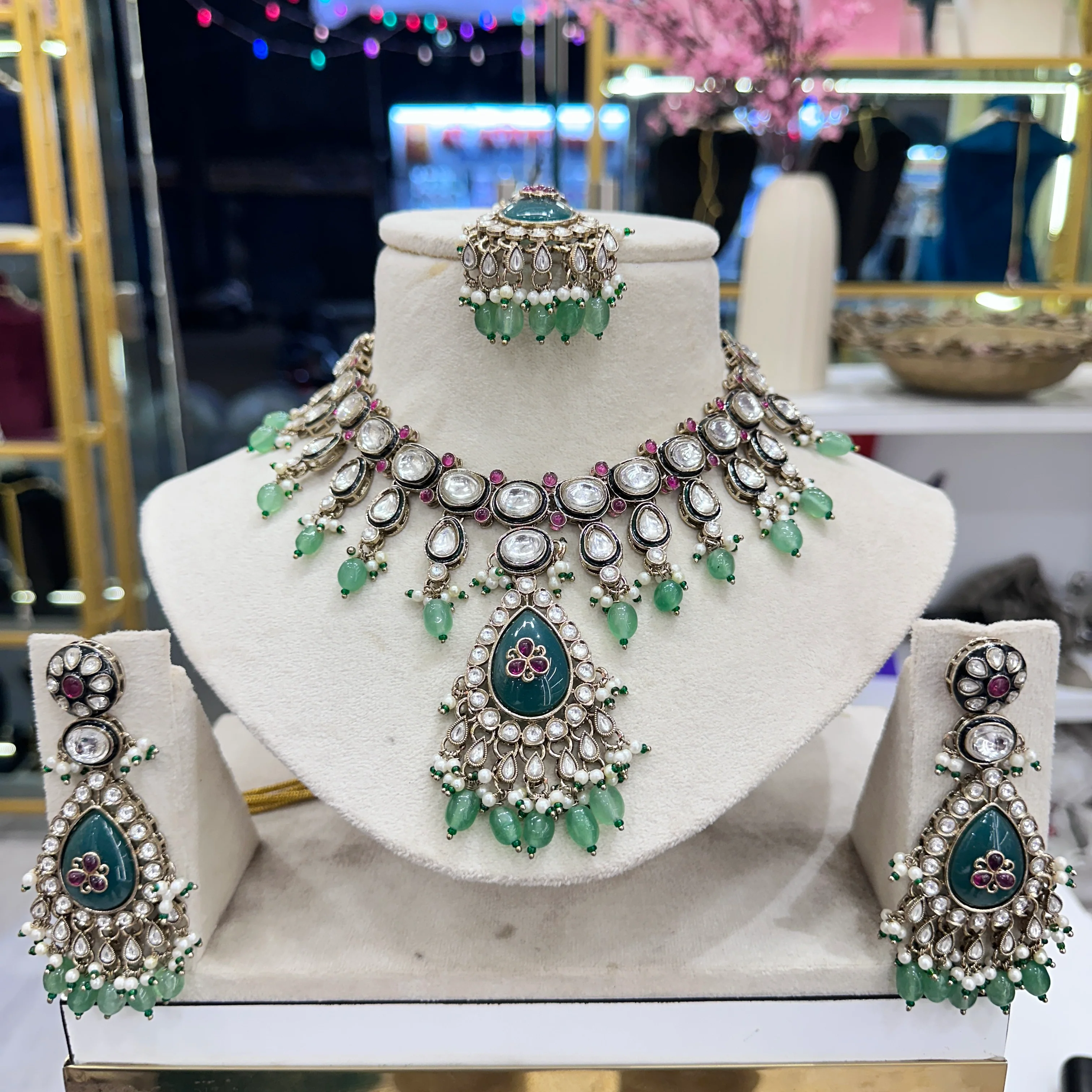 Shisha 2 layer Moissianite Necklace - Image 2