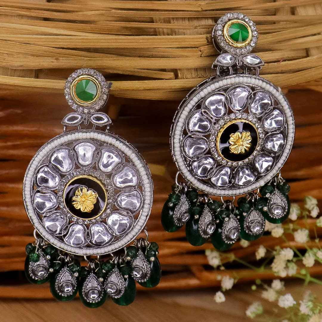 Designer  Chandbali  Earrings - Image 3