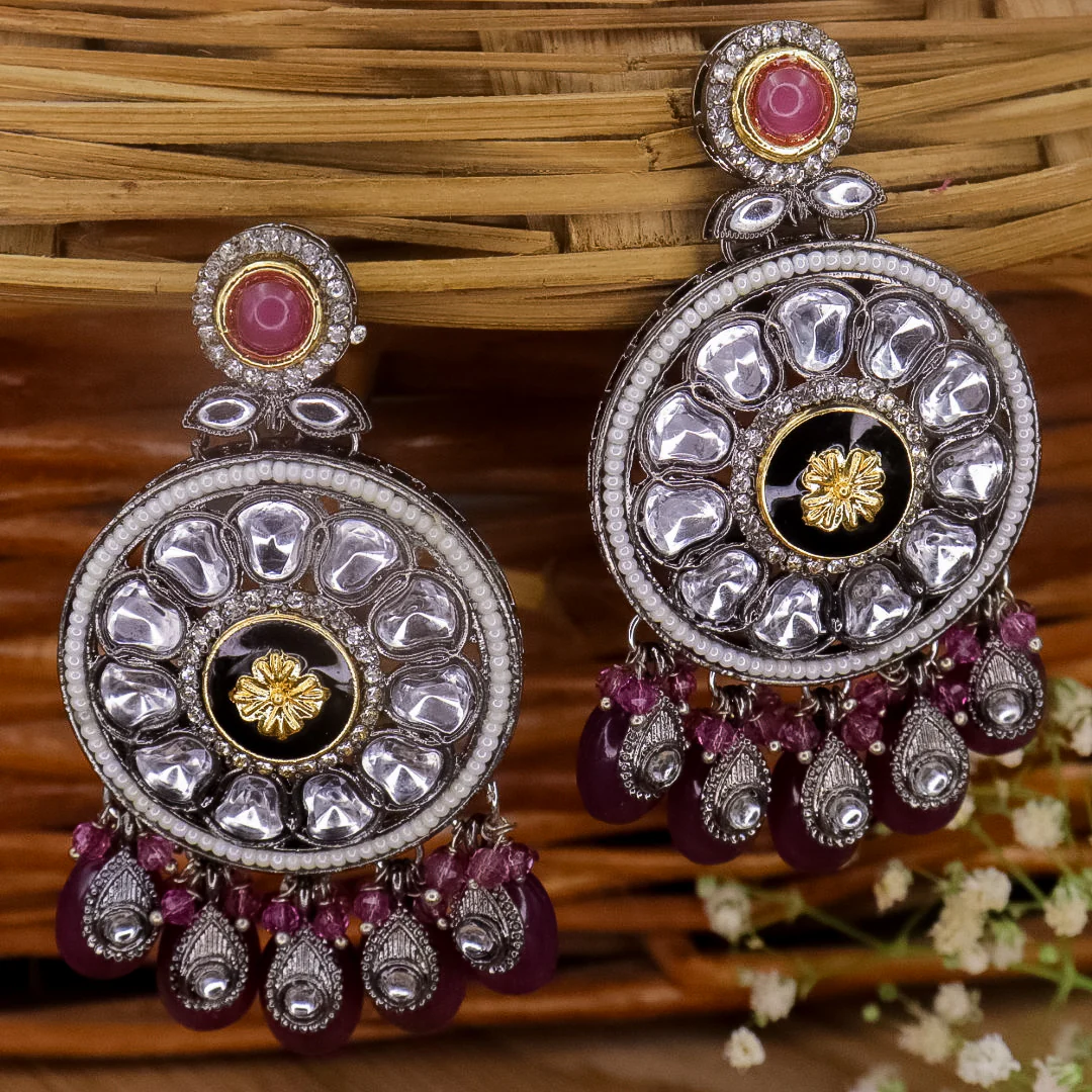 Designer  Chandbali  Earrings - Image 4