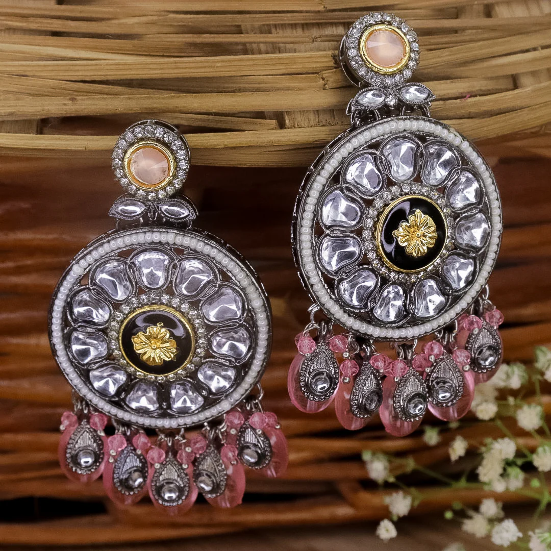 Designer  Chandbali  Earrings - Image 5