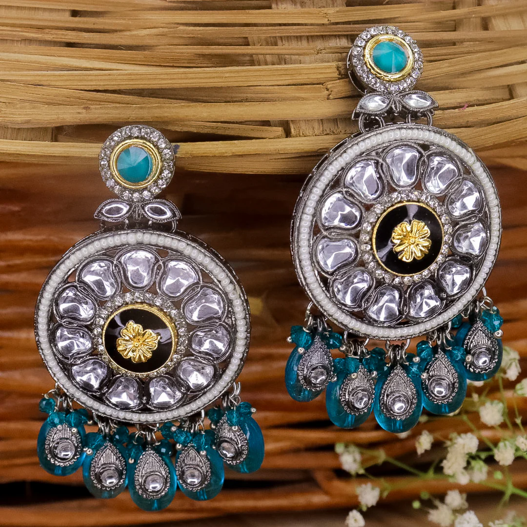 Designer  Chandbali  Earrings - Image 7