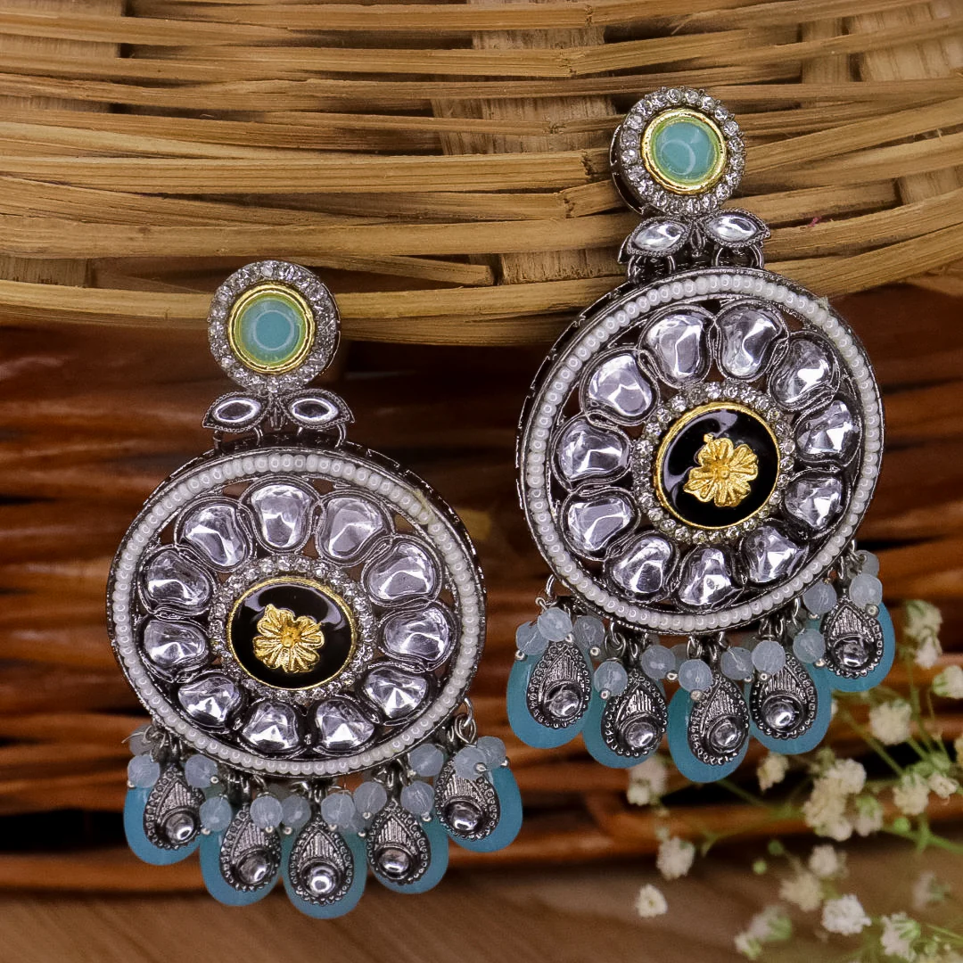 Designer  Chandbali  Earrings - Image 8