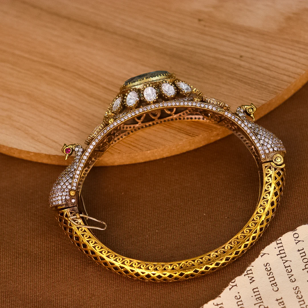 Trending Moissante Designer Kada- Turquoise - Image 2