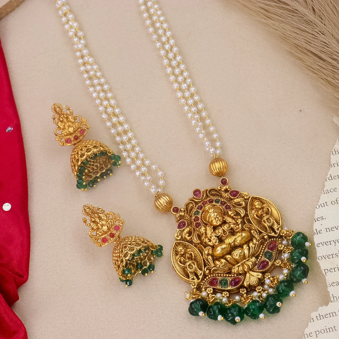 Temple Brass Long Necklace - Image 3