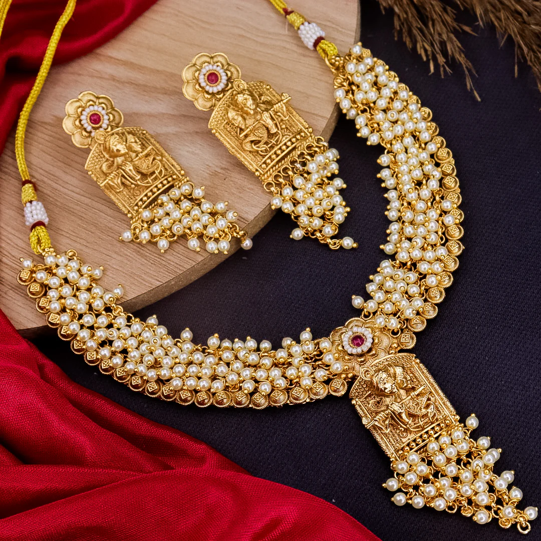 Darshni Moti Copper Choker Set - Image 2