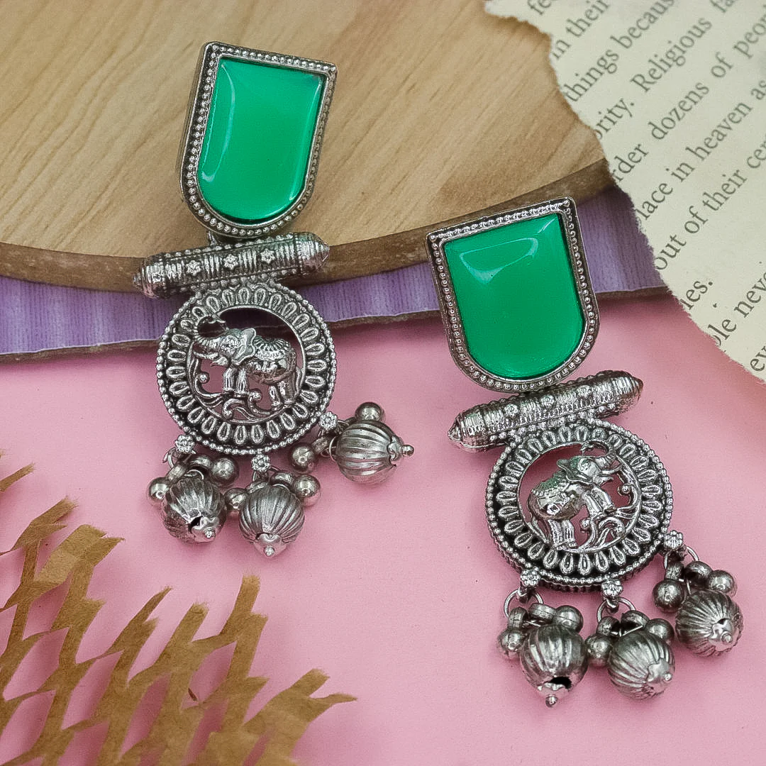 Brass Ghungroo Earrings - Image 8