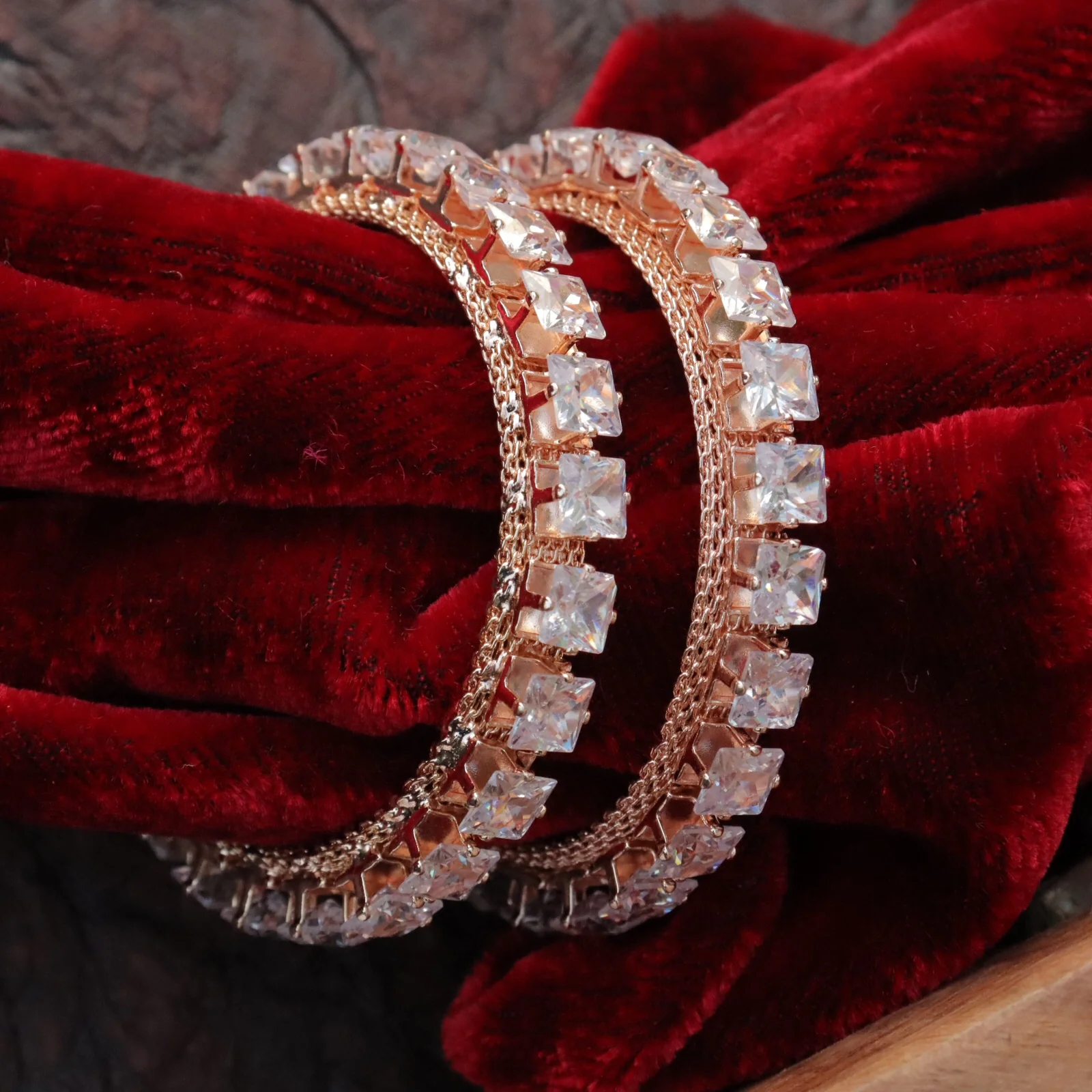 Ridhima Kada -  Rose Gold  - Pair. - Image 2