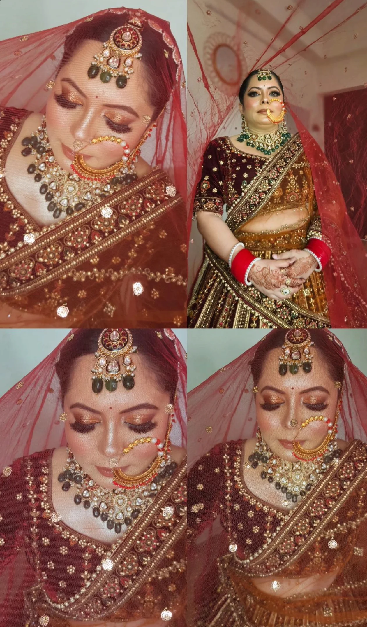 Muskaan Semi Bridal Choker Set With Teeka - Image 6