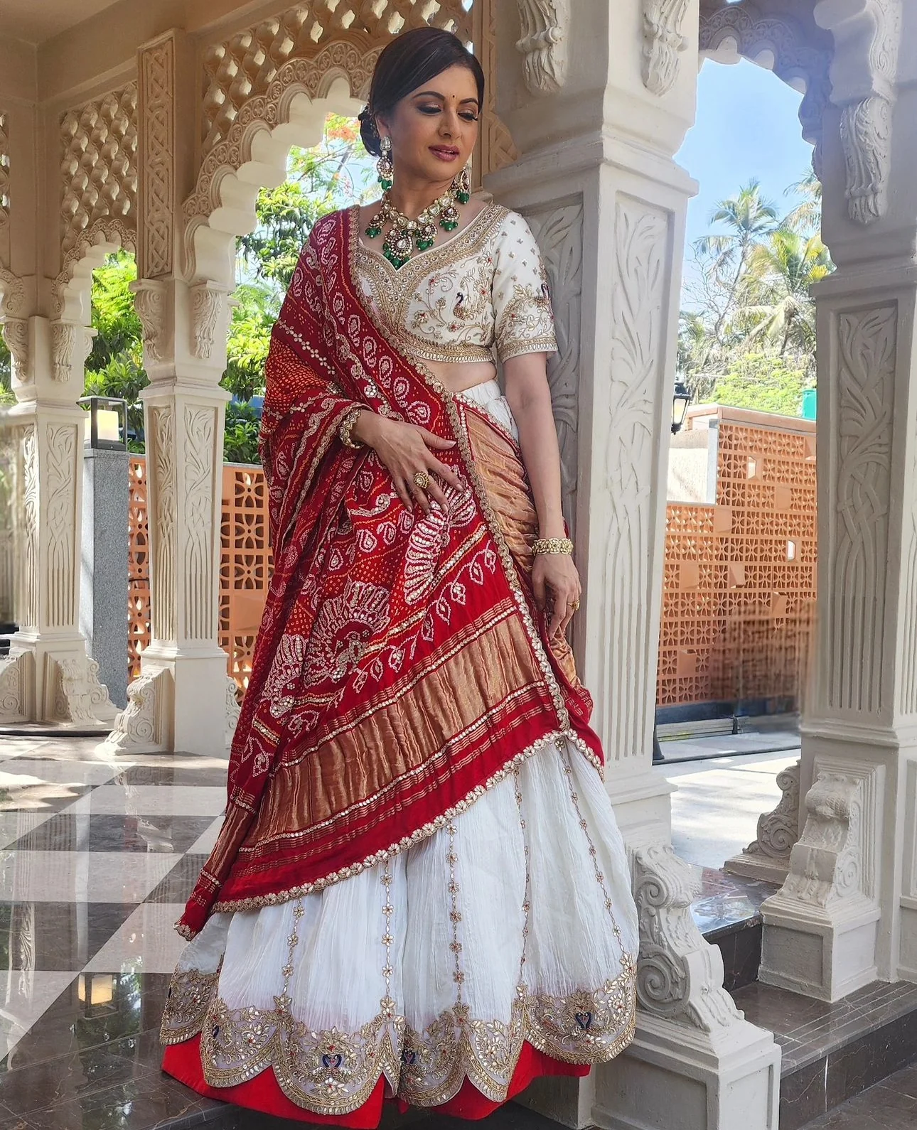 Garima Semi Bridal Long Polki Set - Image 3
