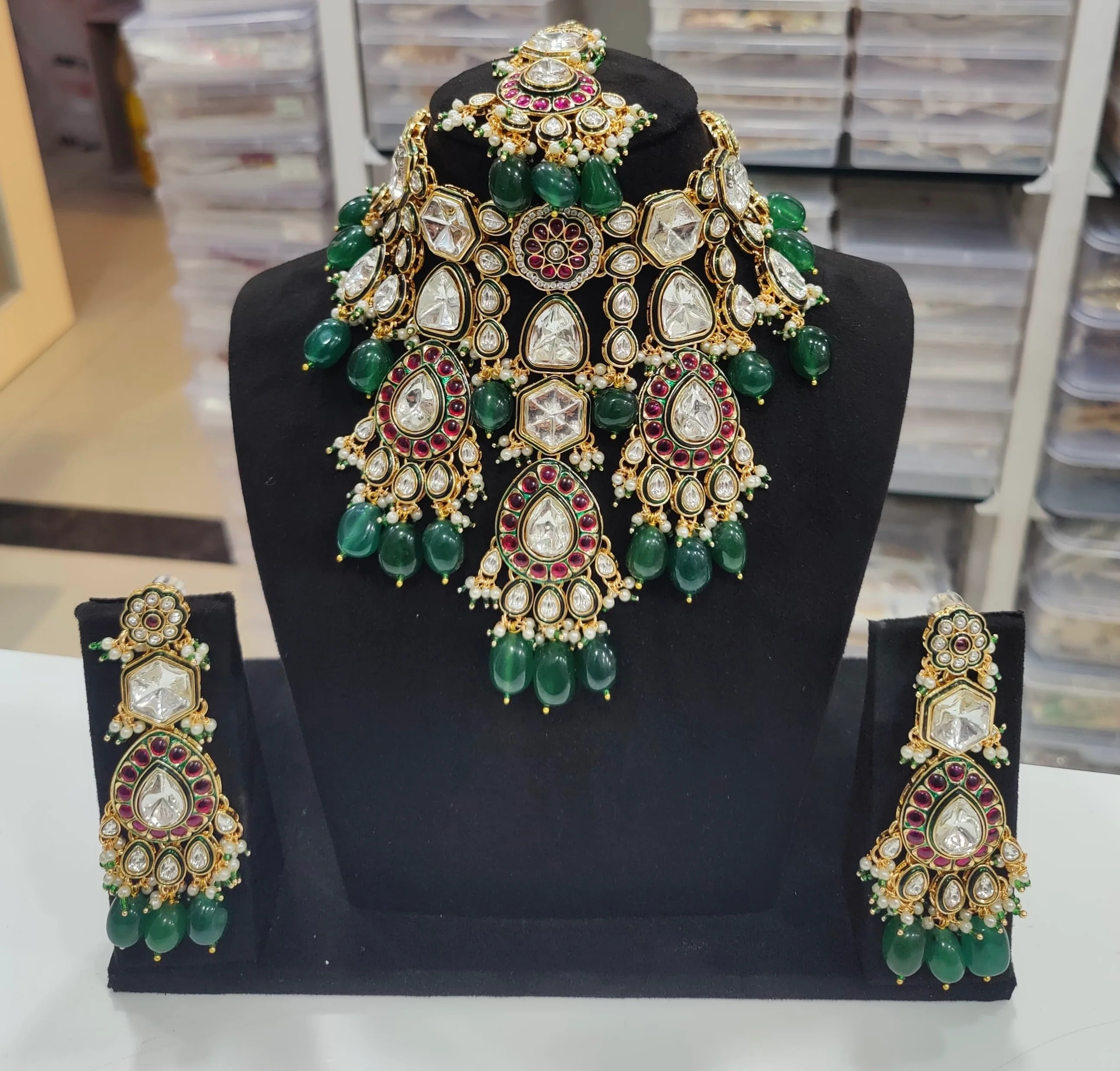 Tanu Premium l Polki Necklace - Image 2