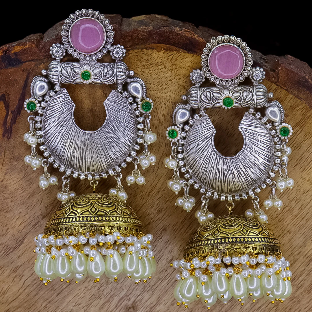 Vibha Premium Brass Jhumka - Image 2
