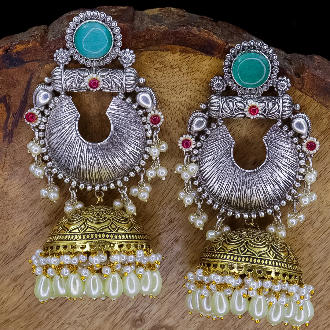 Vibha Premium Brass Jhumka - Image 4