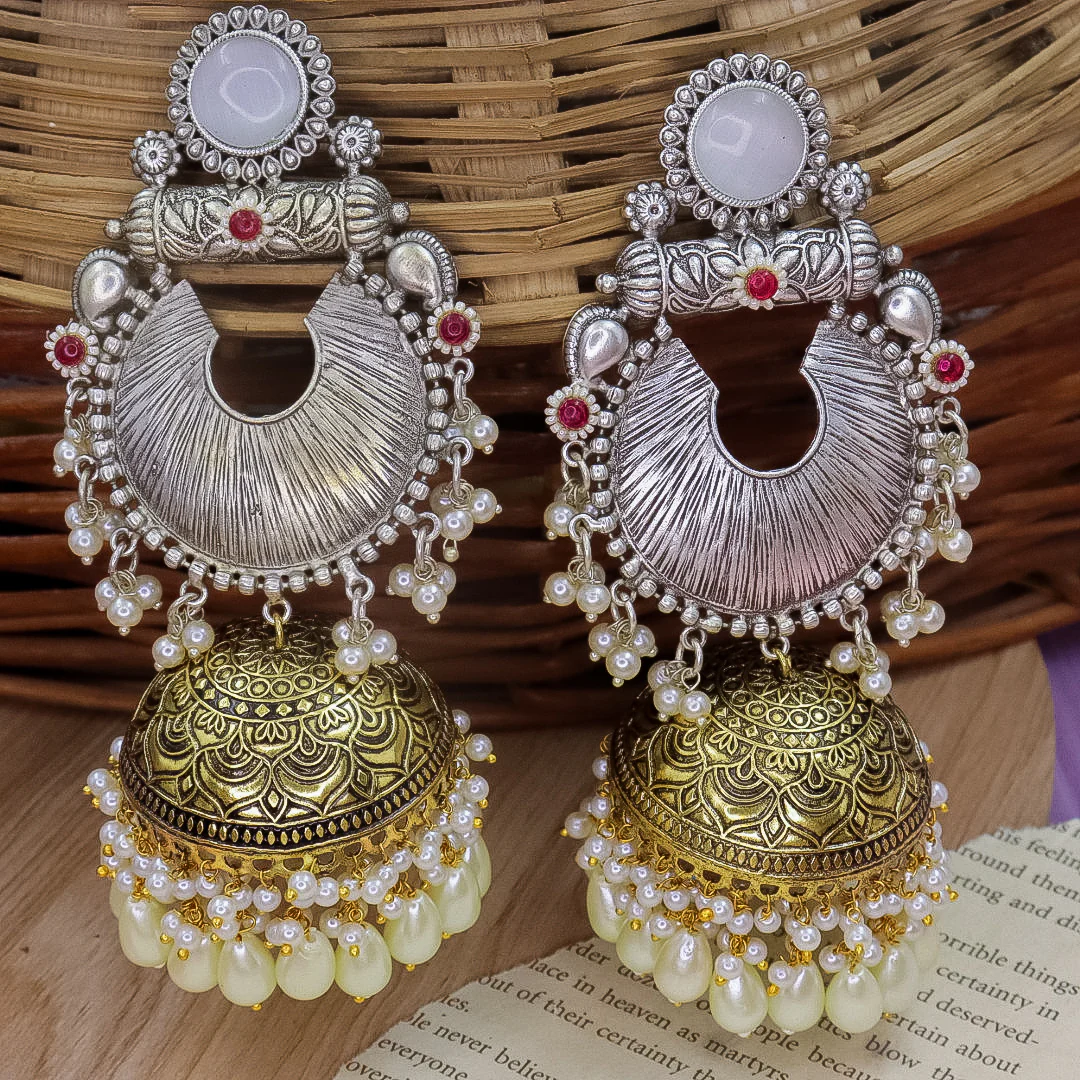 Vibha Premium Brass Jhumka - Image 7