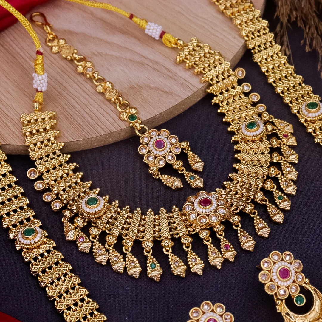 Naina full Bridal Rajwadi Combo Set - Image 3