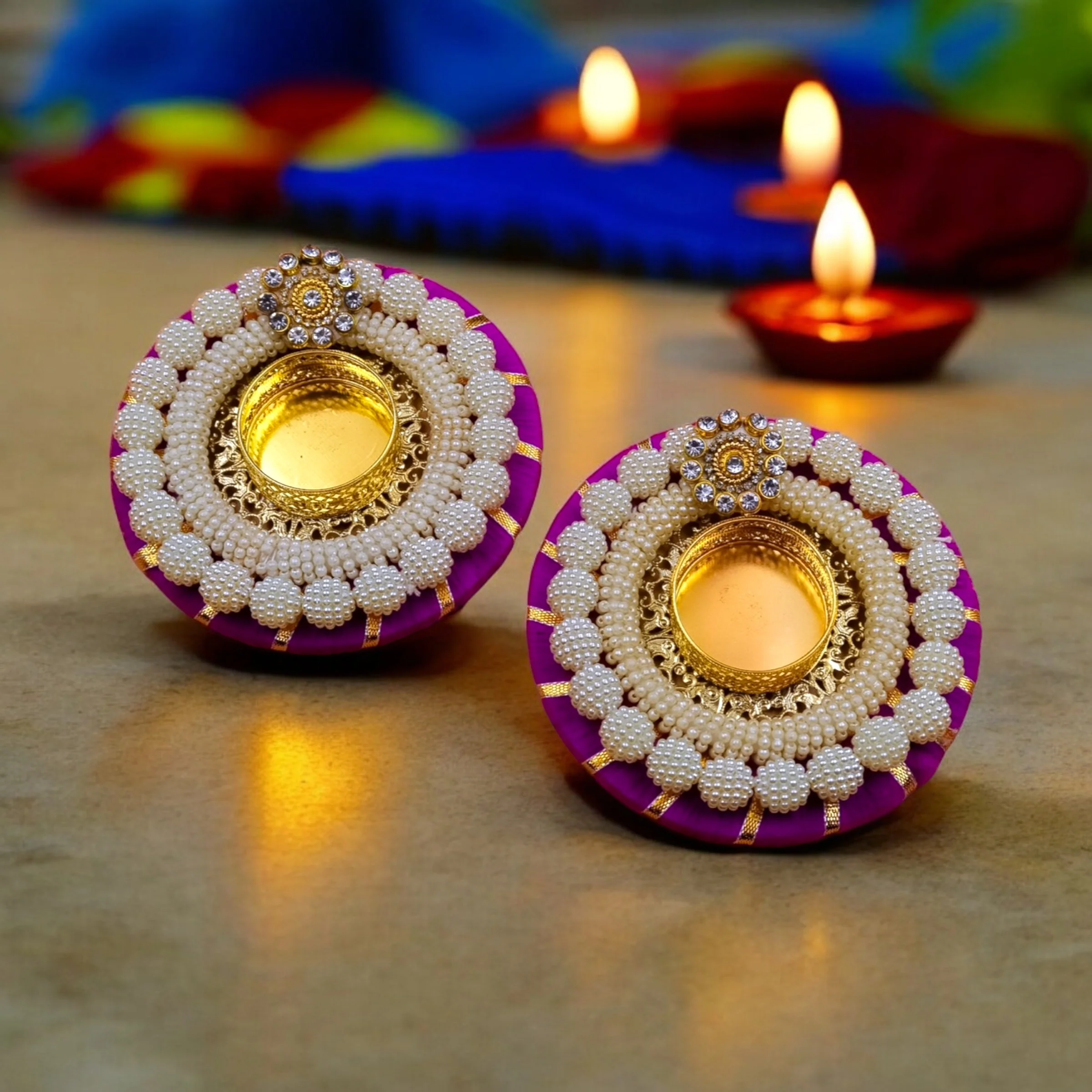 Designer Candle Holder - Pair - Image 2