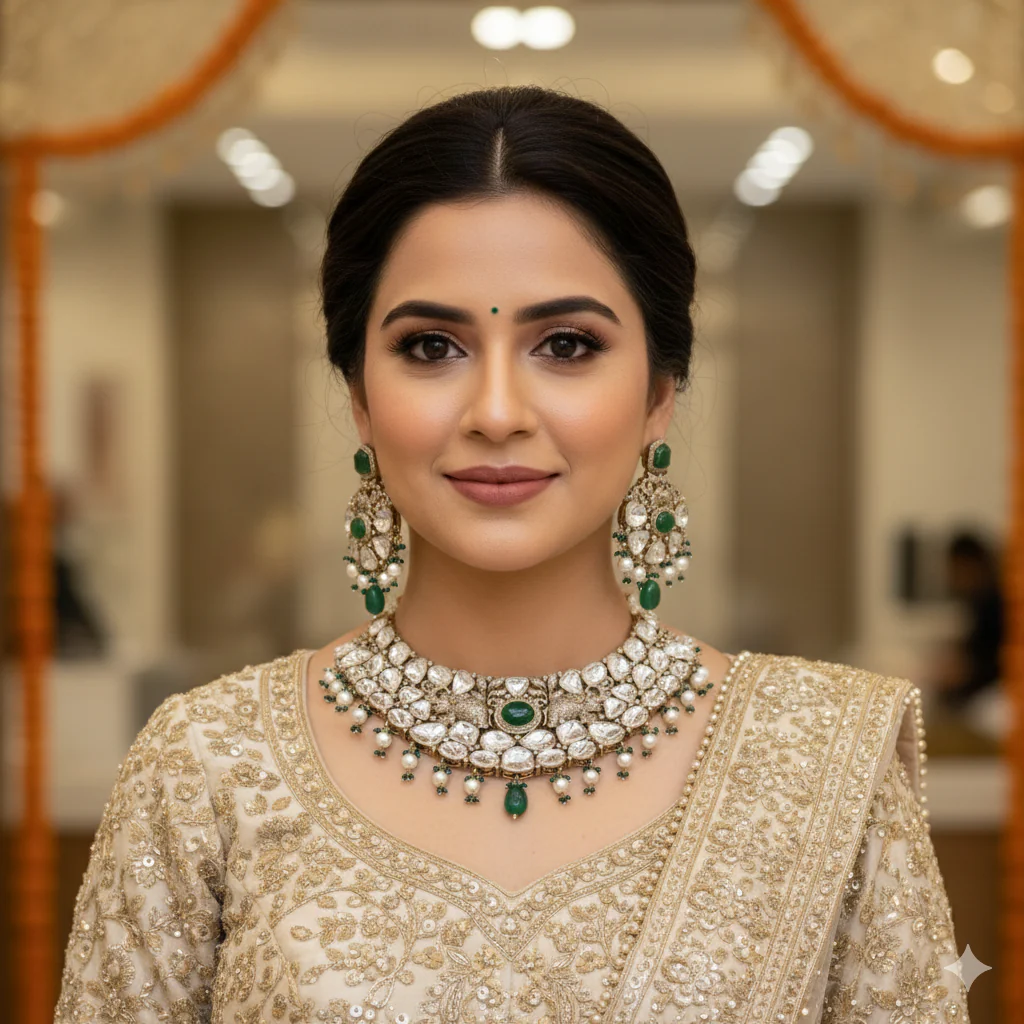 Designer Geet Statement Moissianite Necklace