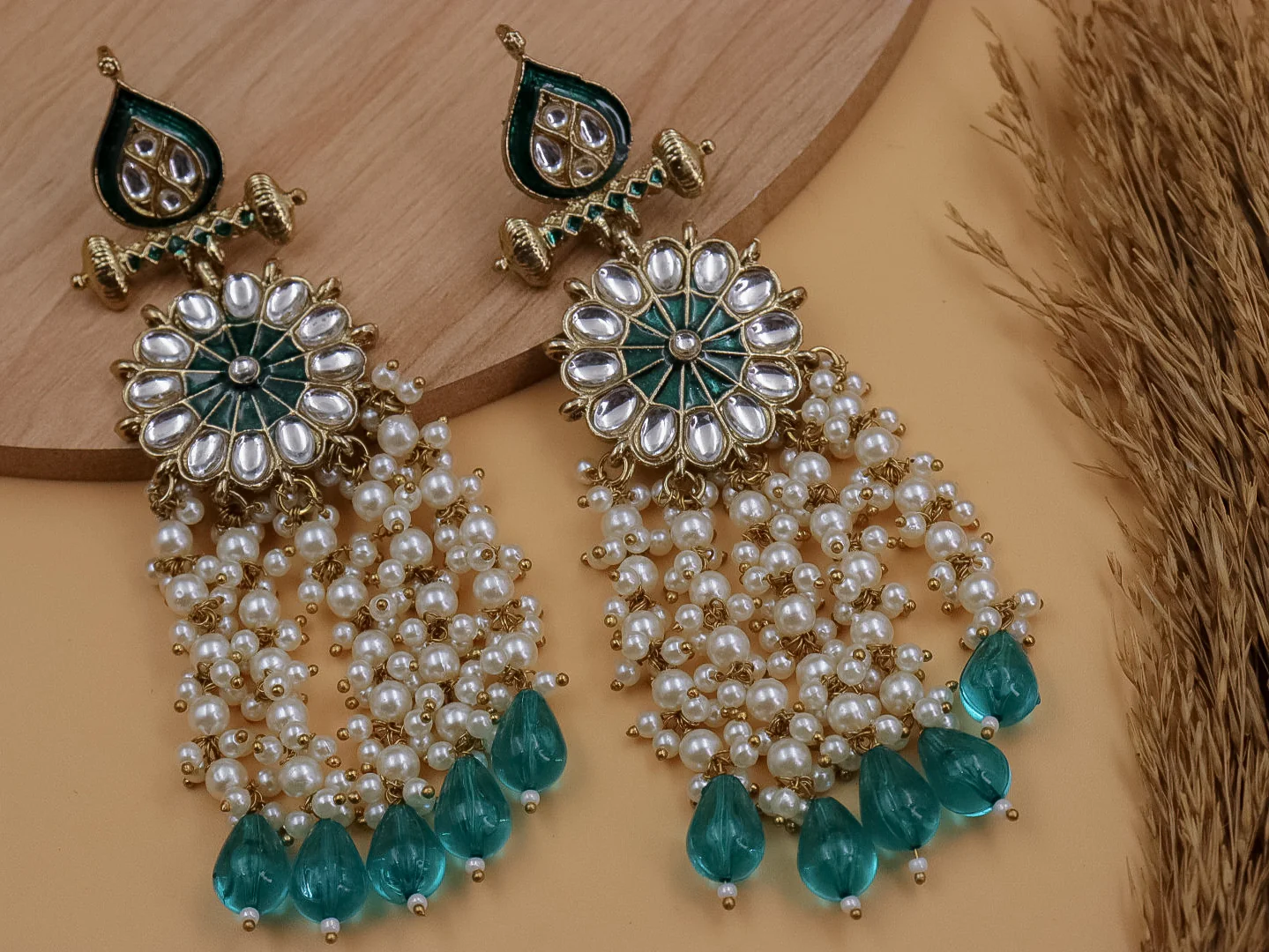 Dhwani Pearl Latakan Chandbali - Image 8