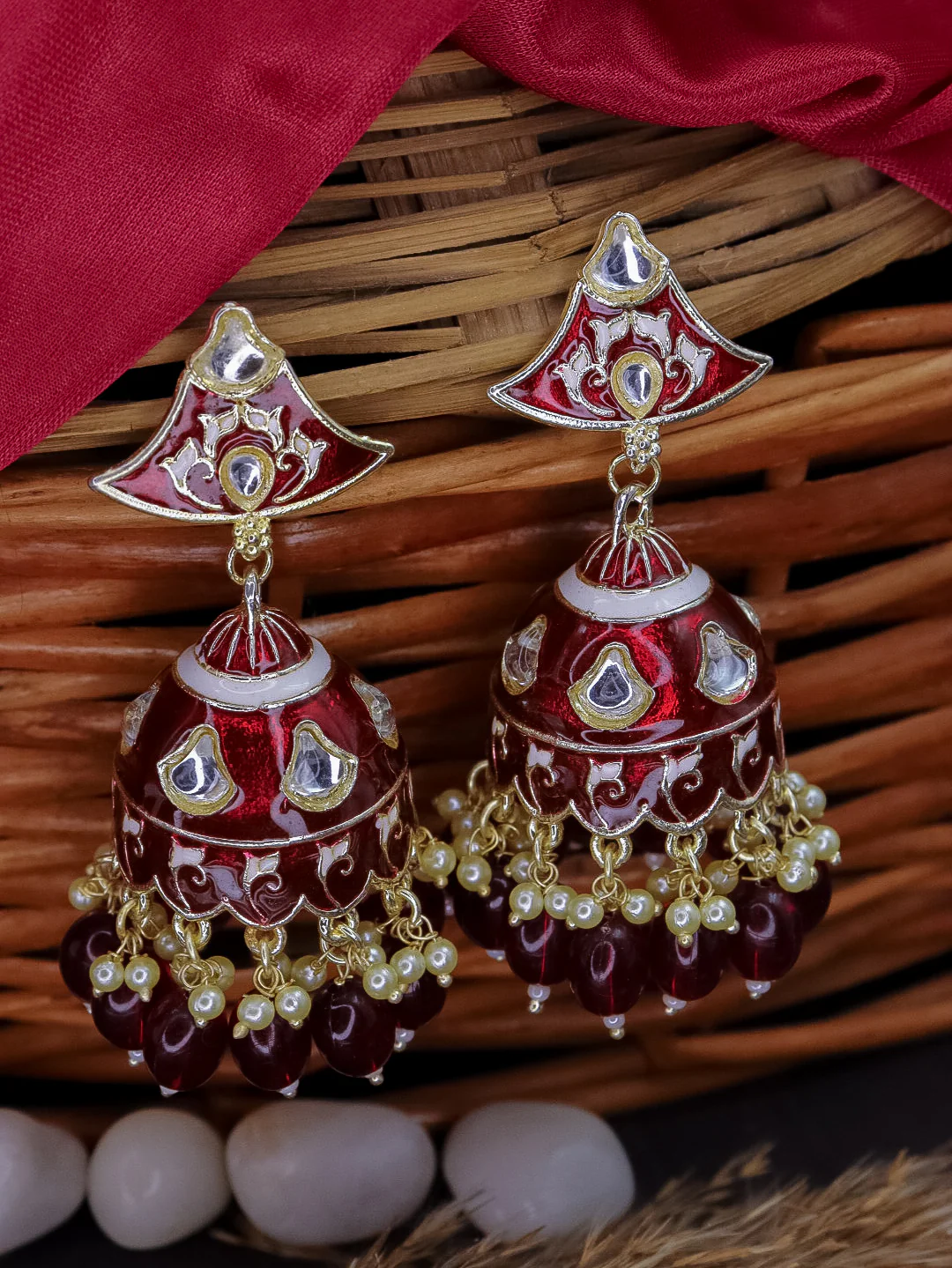 Dipa Meenakari Jhumka - Image 3