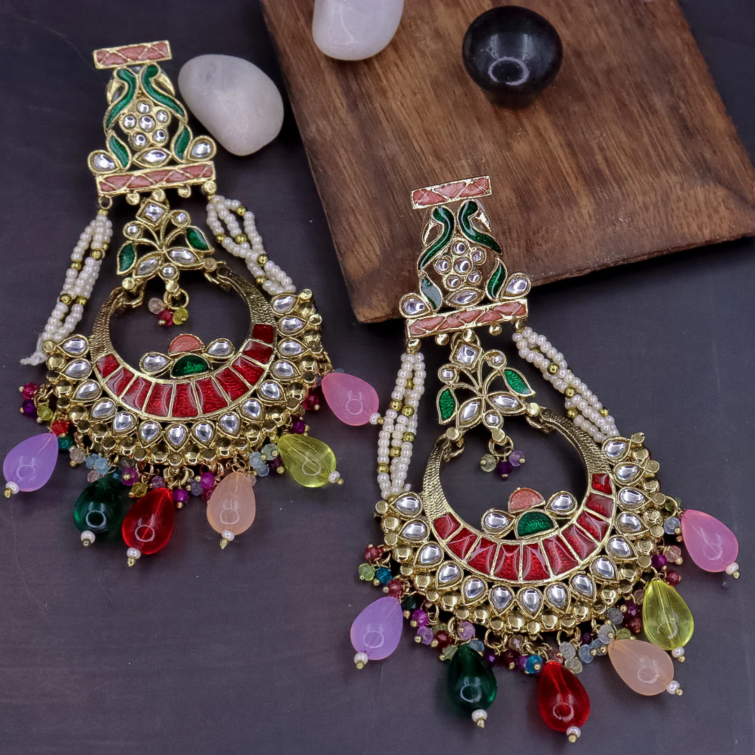 Divya Kundan Chandbali - Image 6