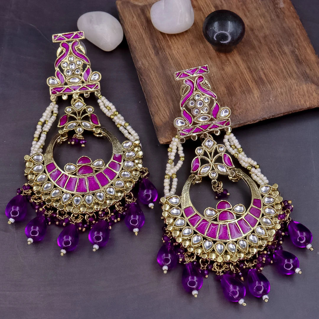 Divya Kundan Chandbali - Image 7