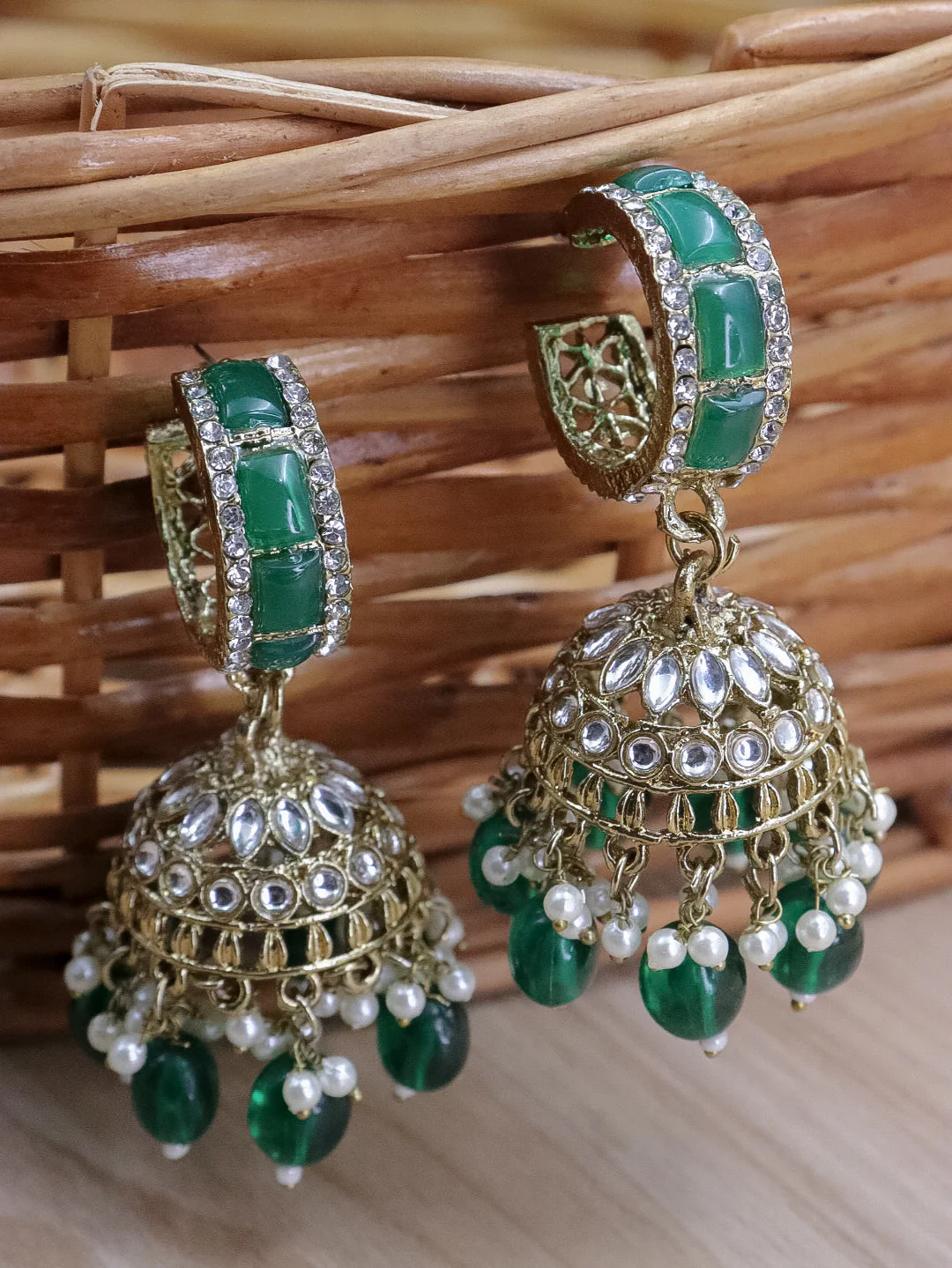 Hinal Kundan Hoop Jhumka - Image 5