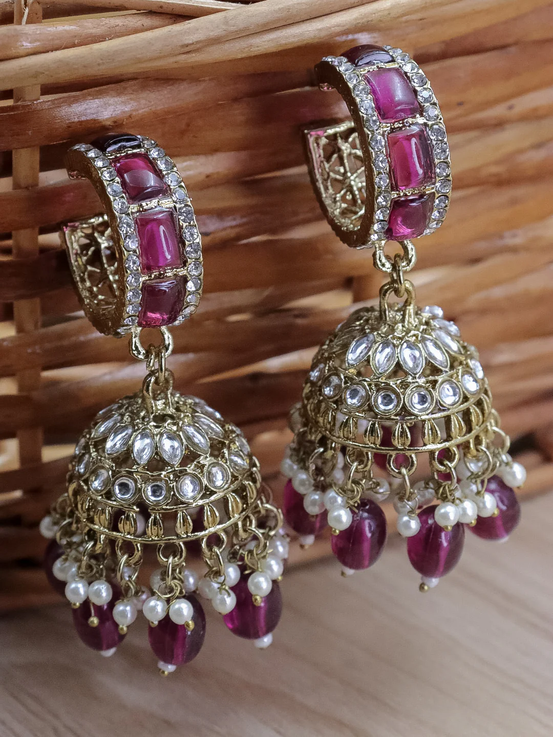 Hinal Kundan Hoop Jhumka - Image 6