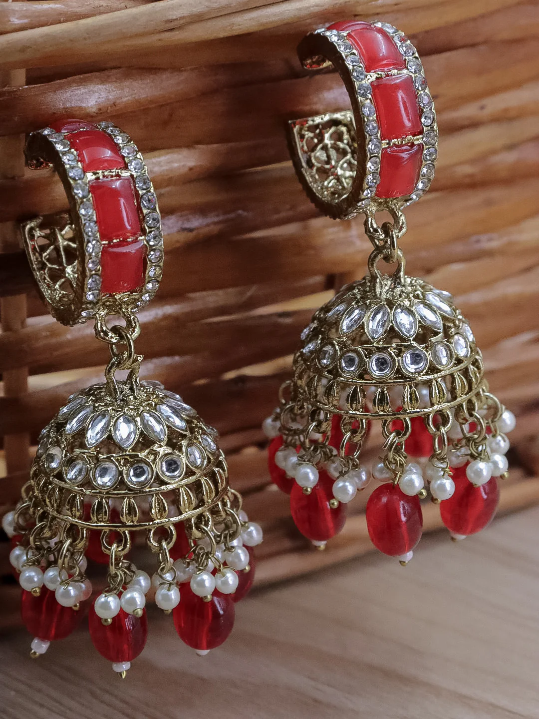 Hinal Kundan Hoop Jhumka - Image 7