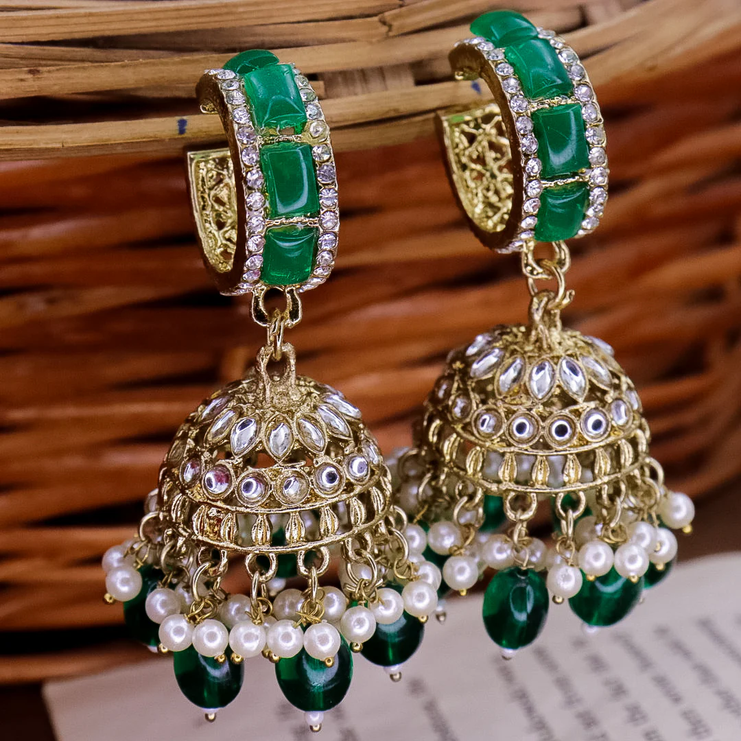 Hinal Kundan Hoop Jhumka - Image 9