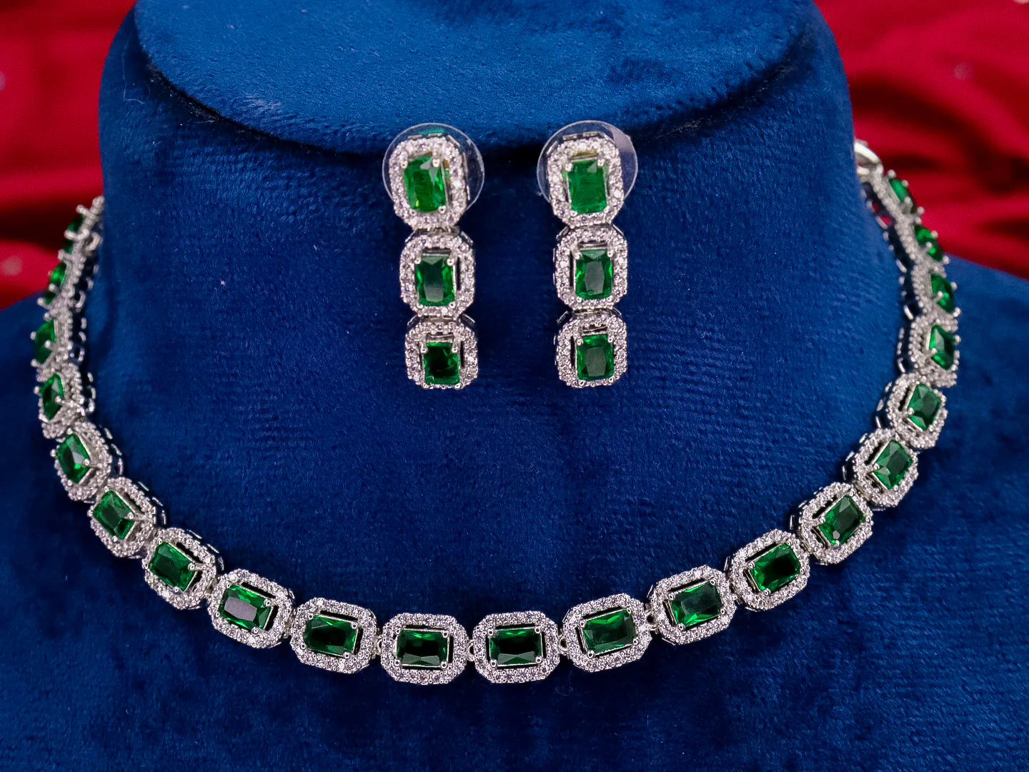 Jaini American Diamond Choker Set - Image 3