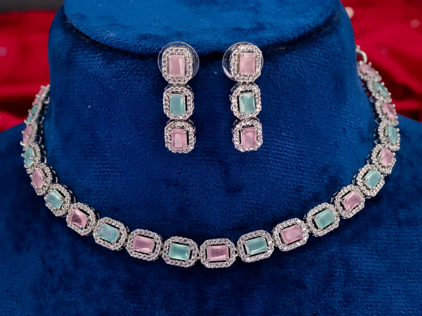 Jaini American Diamond Choker Set - Image 4
