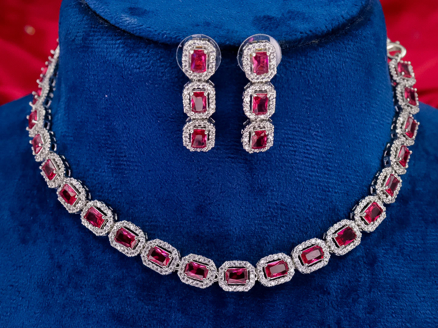Jaini American Diamond Choker Set - Image 5
