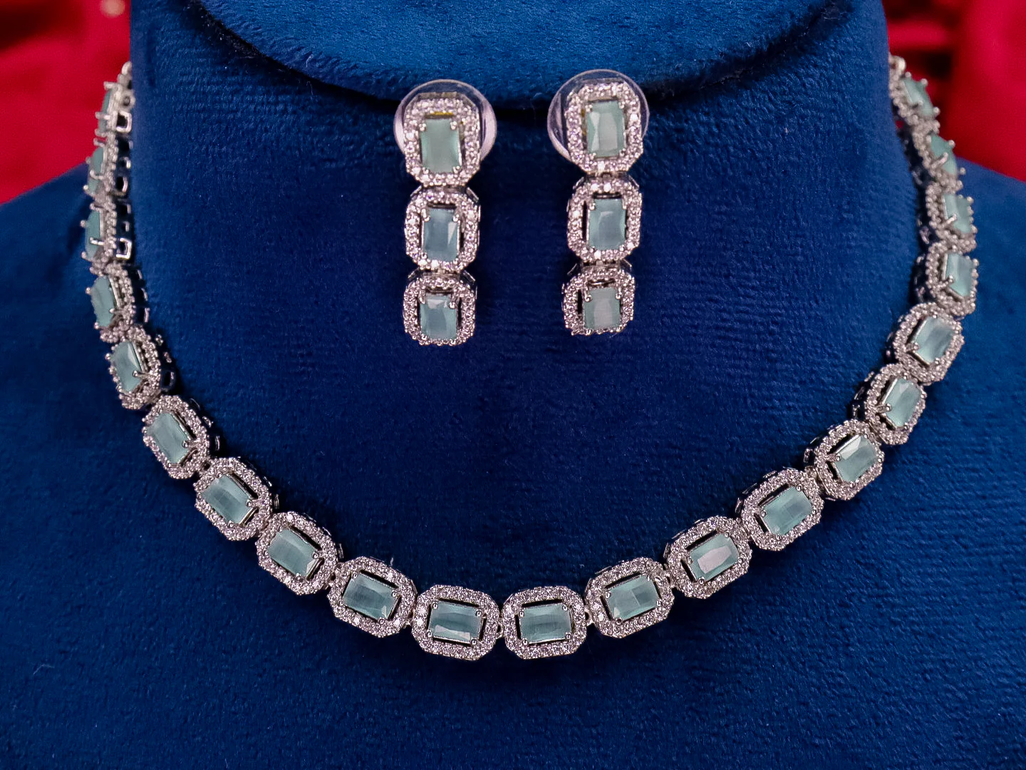 Jaini American Diamond Choker Set - Image 8