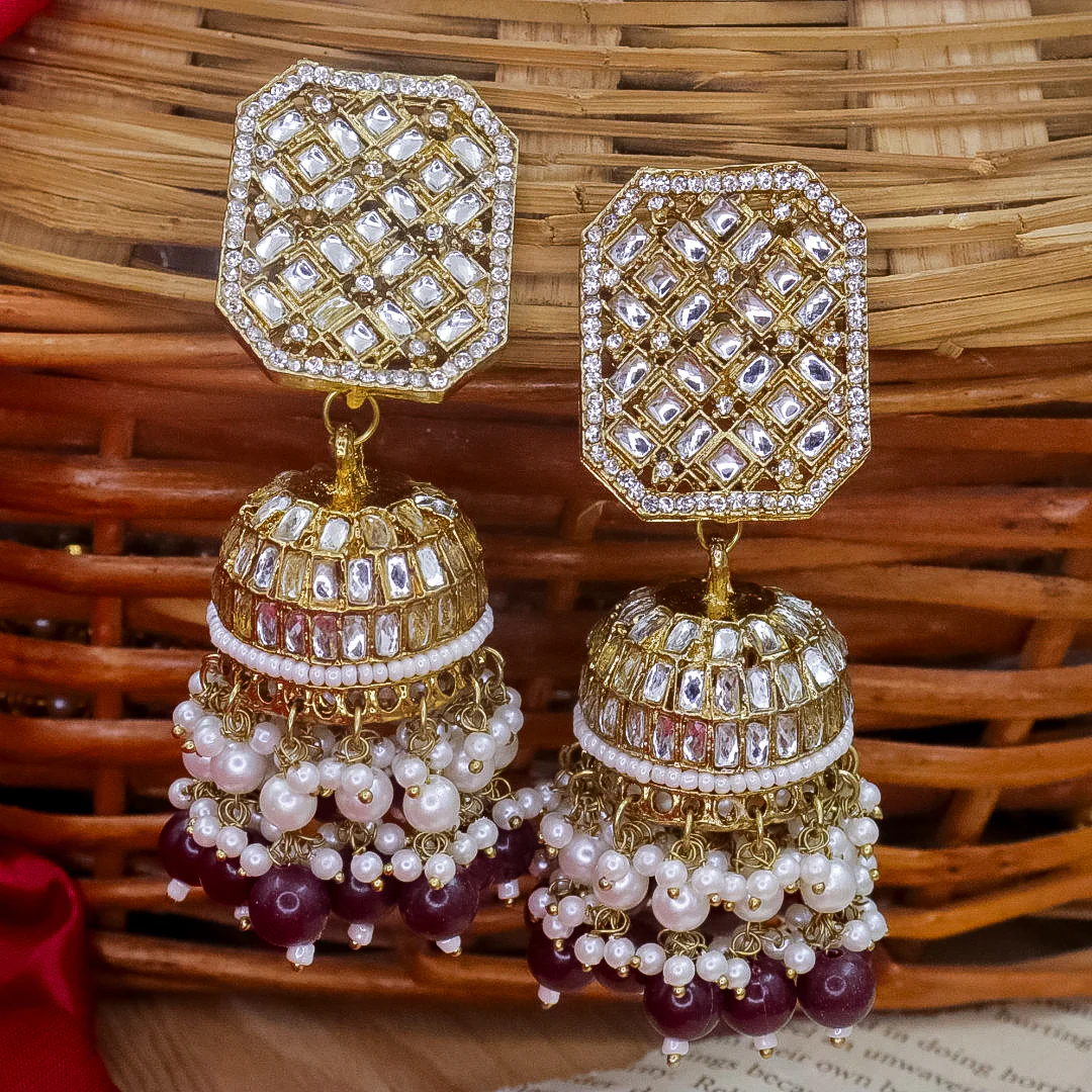 Lara Kundan Jhumka - Image 5