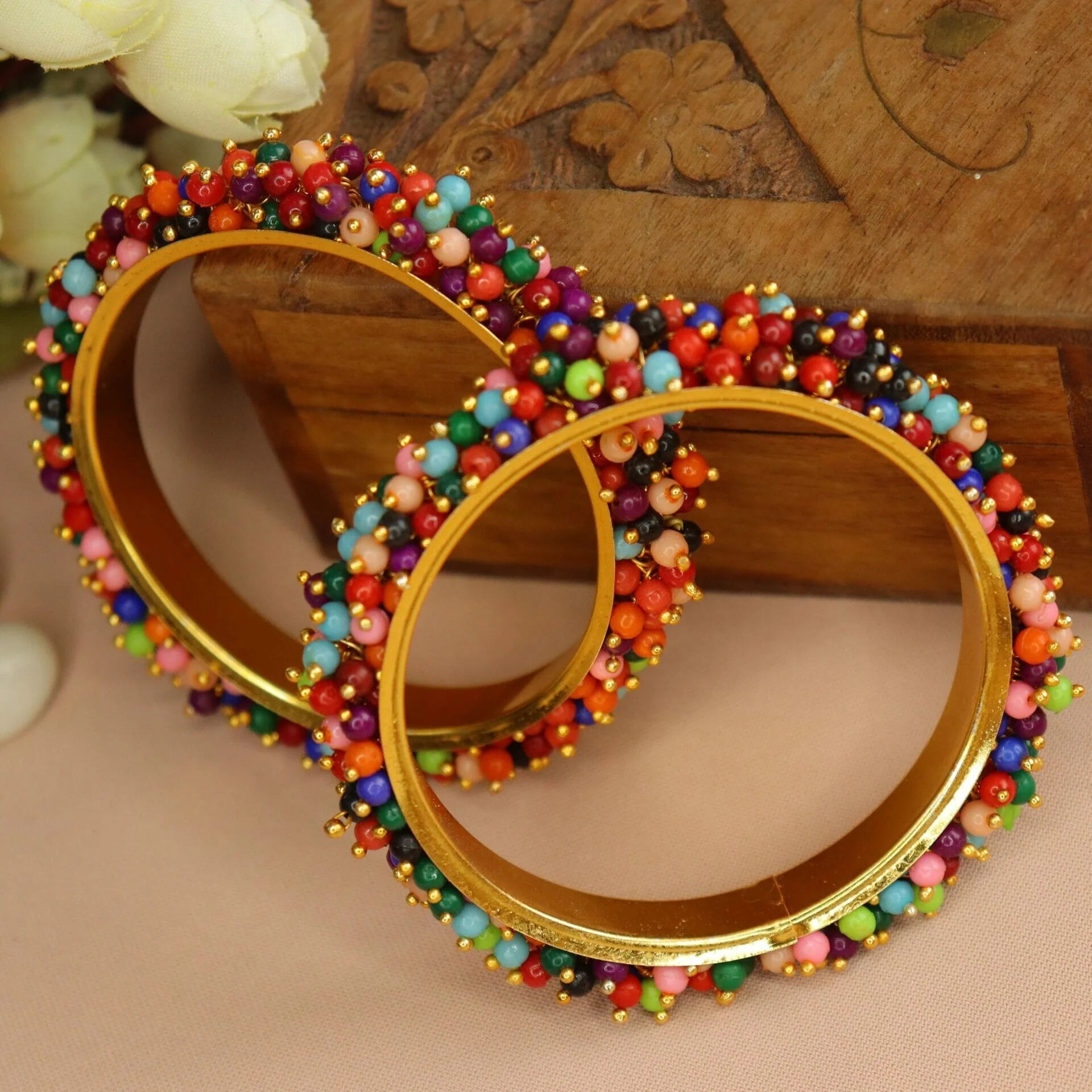 Multi Colour Bajri Bangles - Image 5