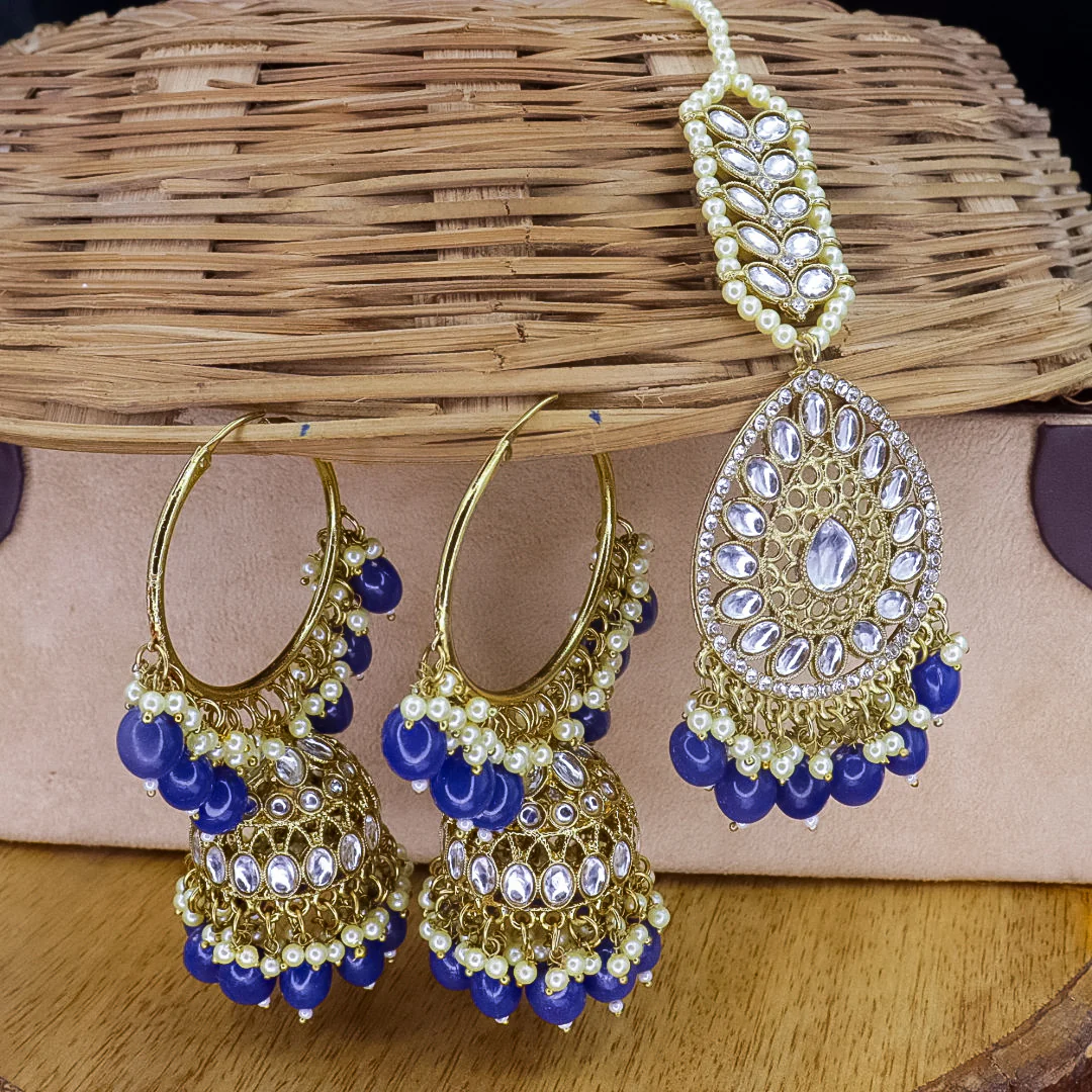 Muskan Hoop Jhumka With Mangtika - Image 3