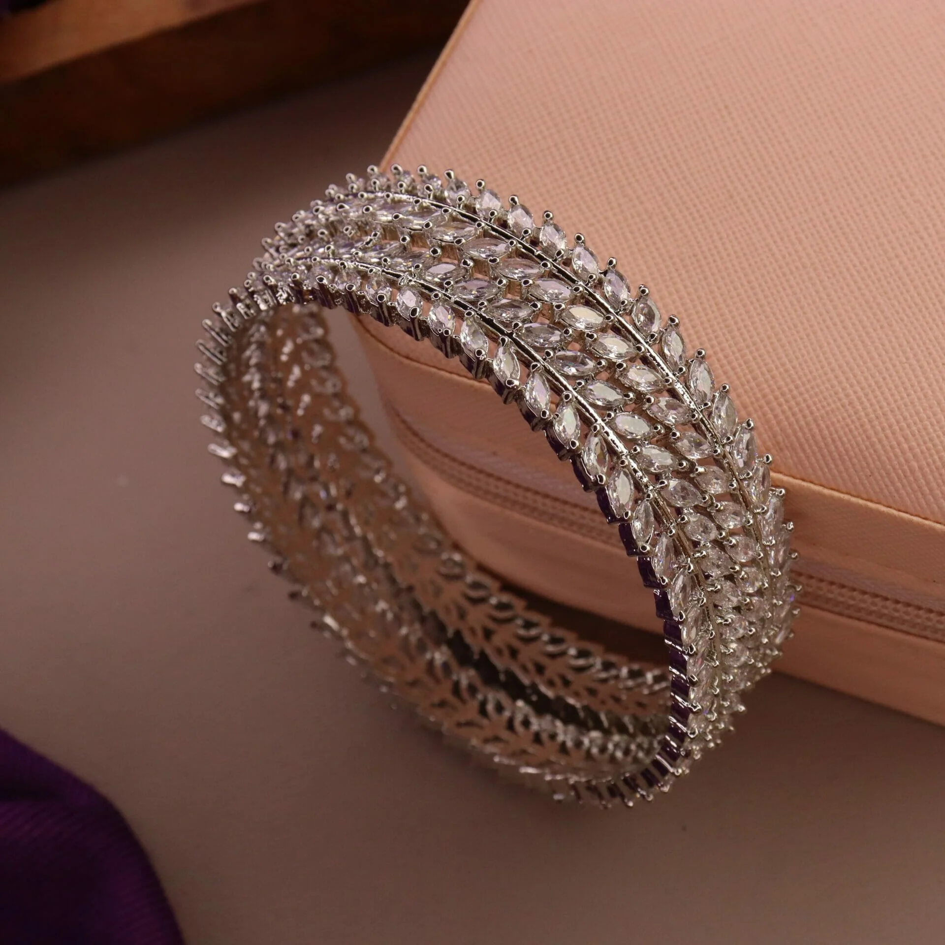 Naina Silver AD Bangles - Image 5