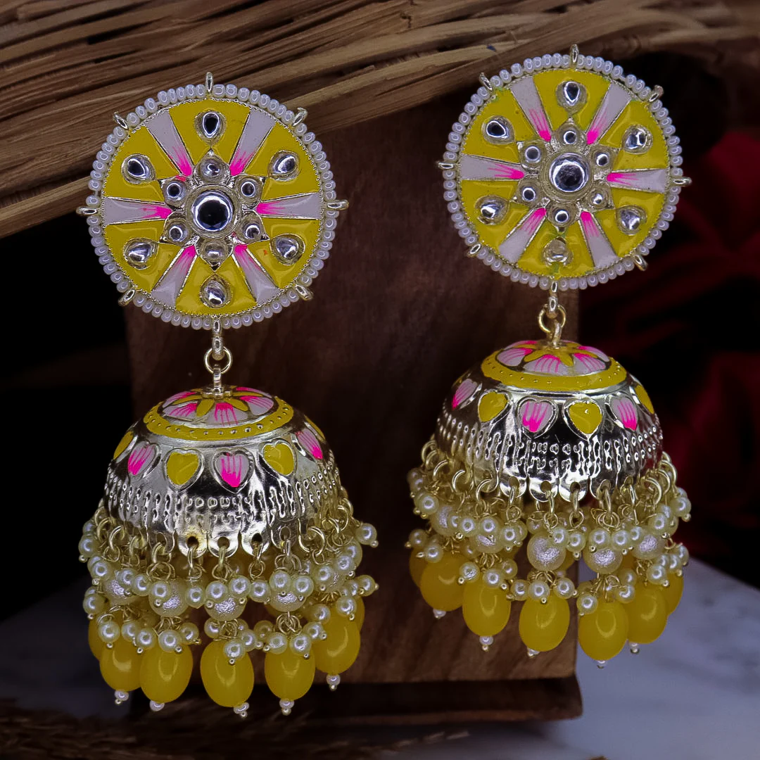 Prachi Meenakari Jhumka - Image 3