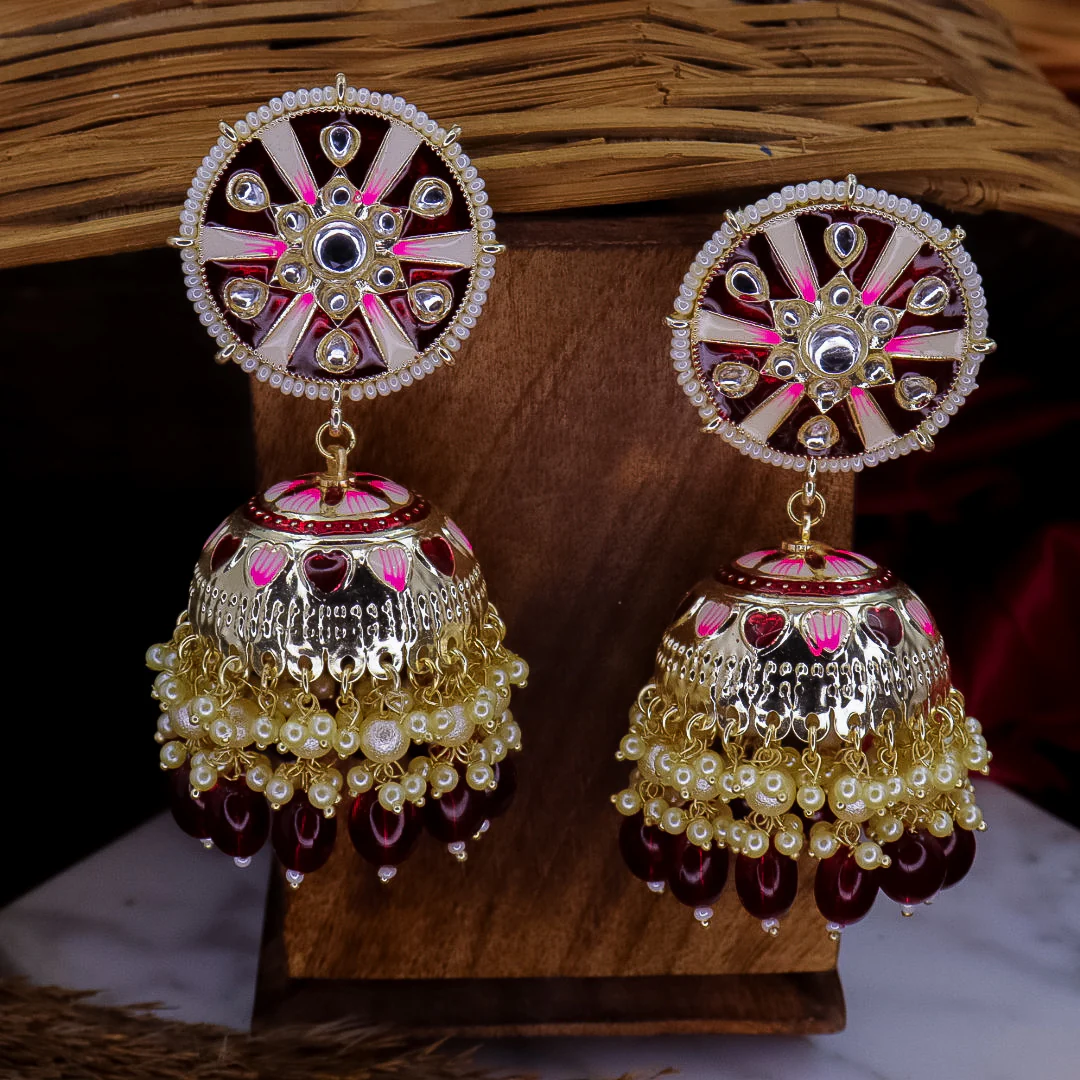 Prachi Meenakari Jhumka - Image 4