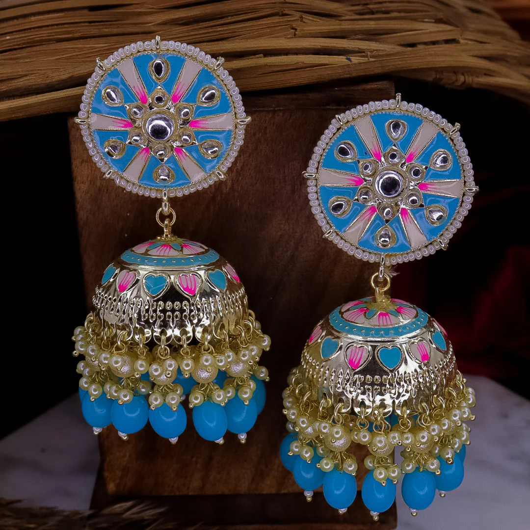 Prachi Meenakari Jhumka - Image 5