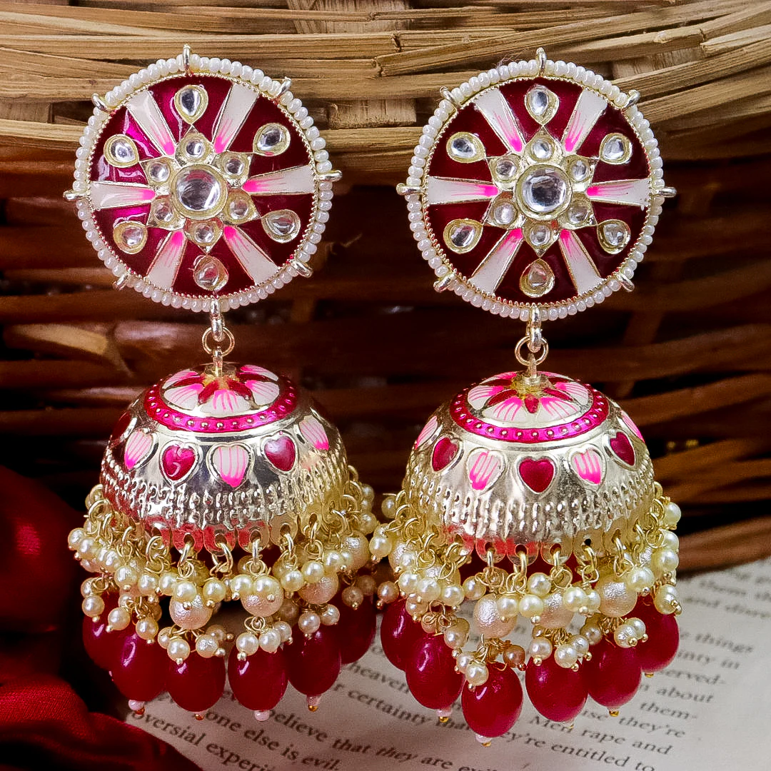 Prachi Meenakari Jhumka - Image 7