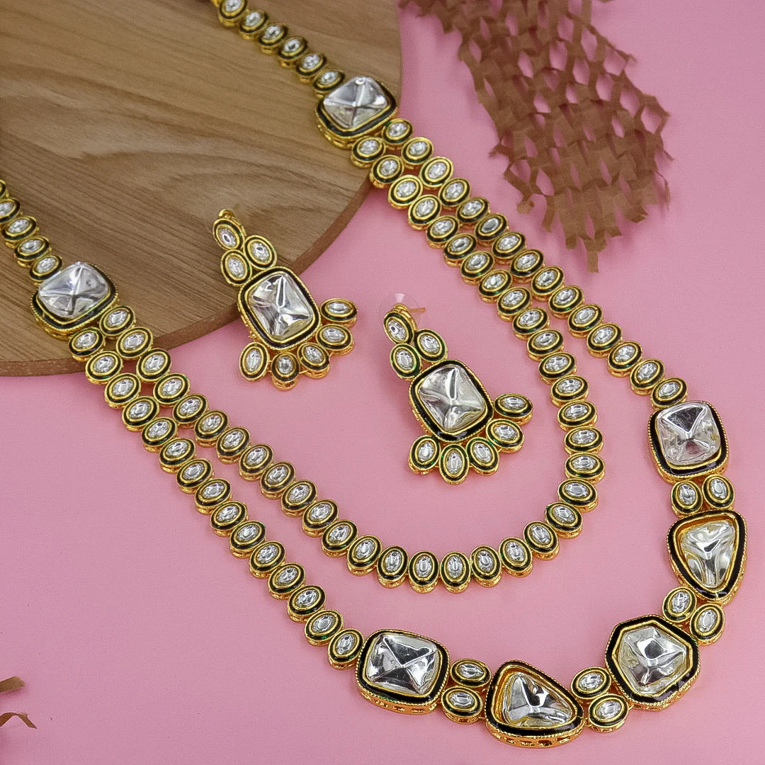 Saloni Premium Long Polki Necklace - Image 2