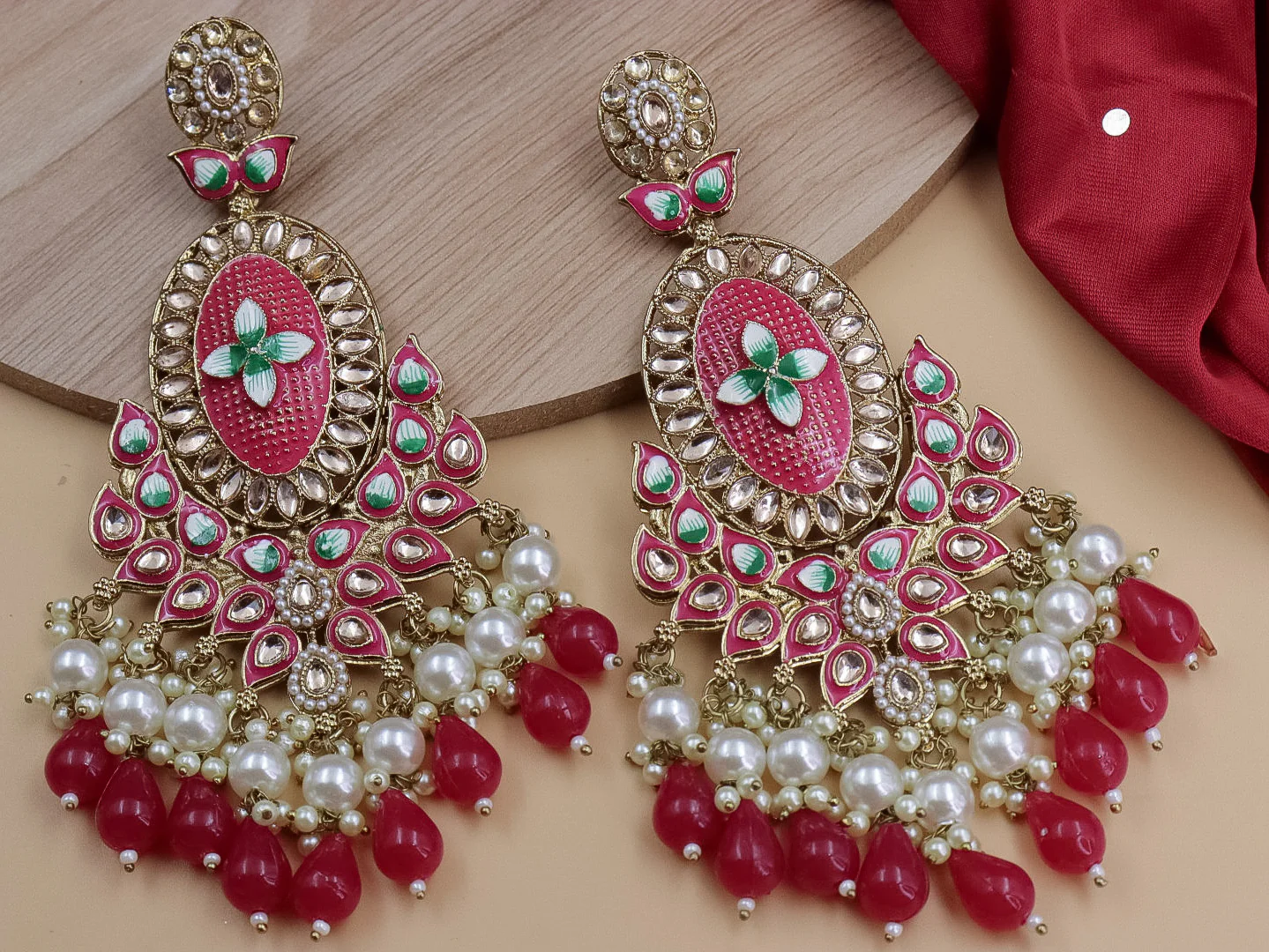 Ranita Meenakari Chandbali - Image 3